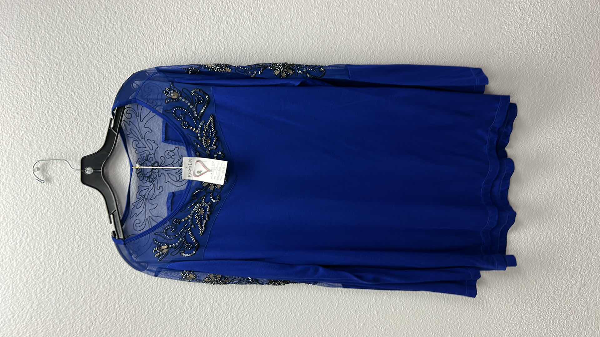 Photo 1 of NWT WOMEN'S SIZE XL- royal blue embellished top/dress $129.95