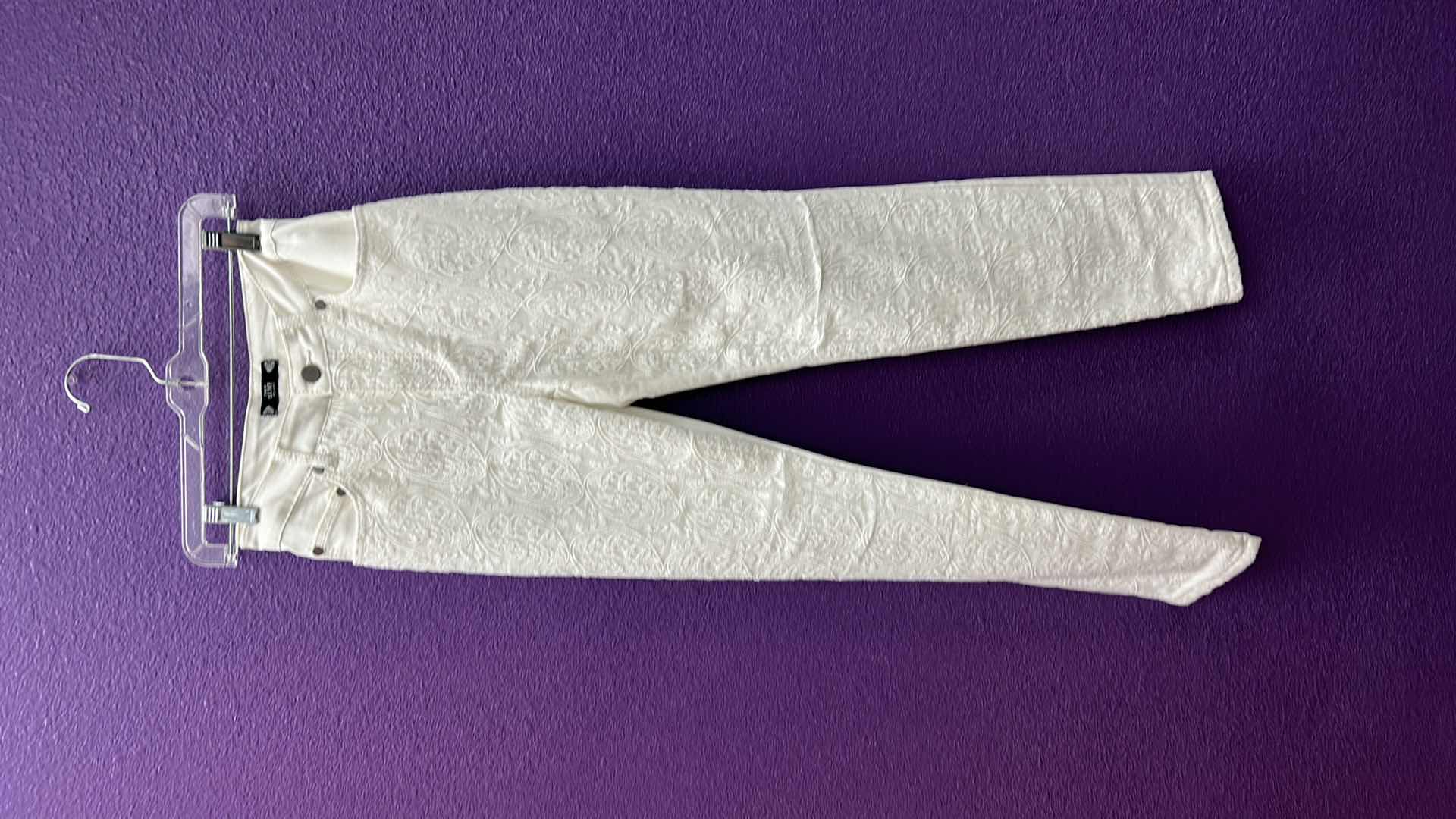 Photo 1 of NWT WOMEN'S SIZE  31/12 TRU LUXE EMBROIDERED IVORY JEANS $89.95