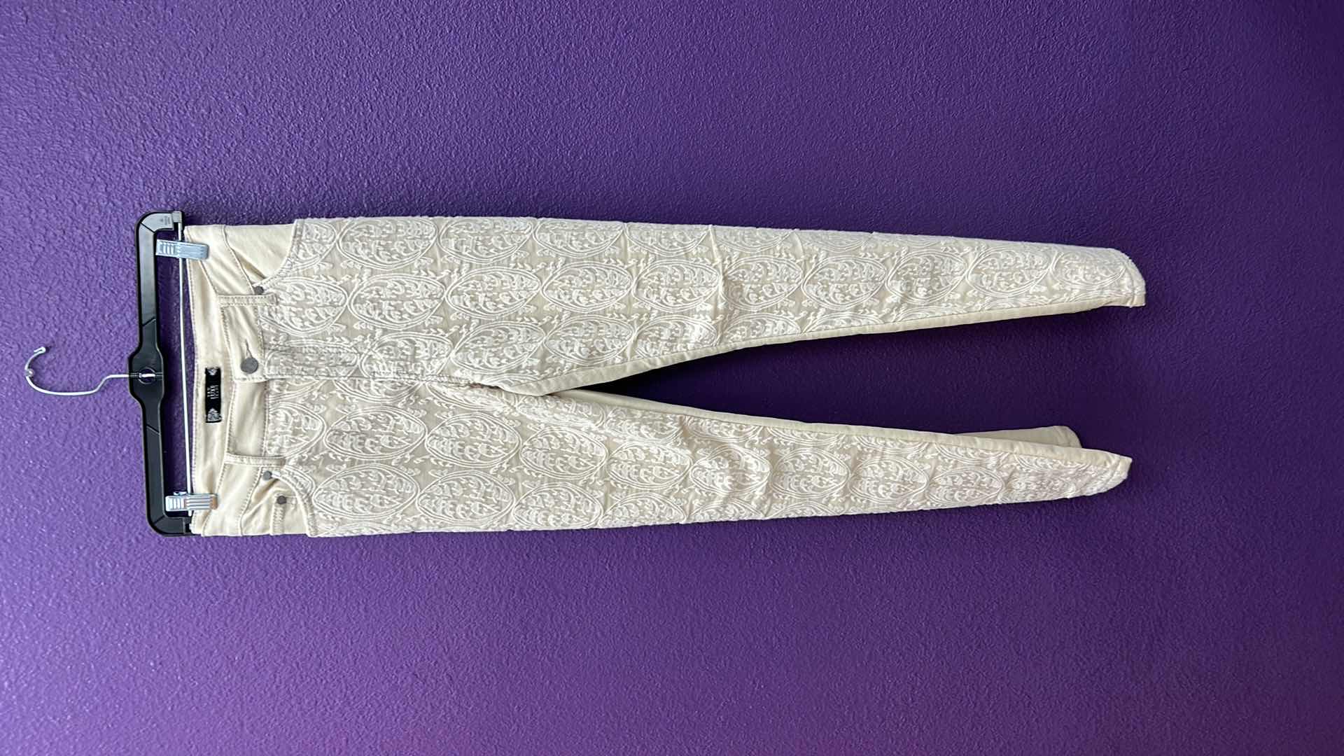 Photo 1 of NWT WOMEN'S SIZE 34/18 - TRU LUXE  IVORY JEANS EMBROIDERED  $89.95