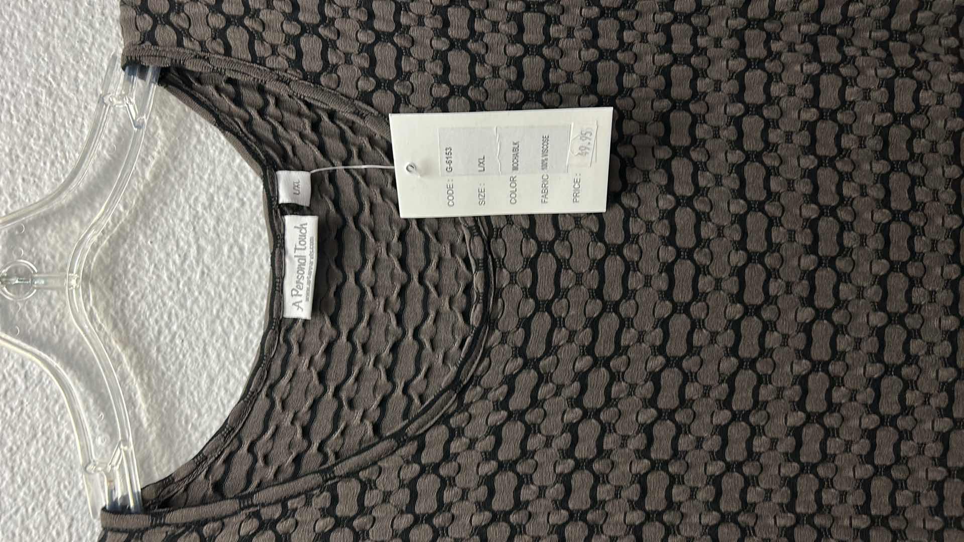 Photo 1 of NWT WOMEN'S SIZE L/XL - mocha black top $49.95