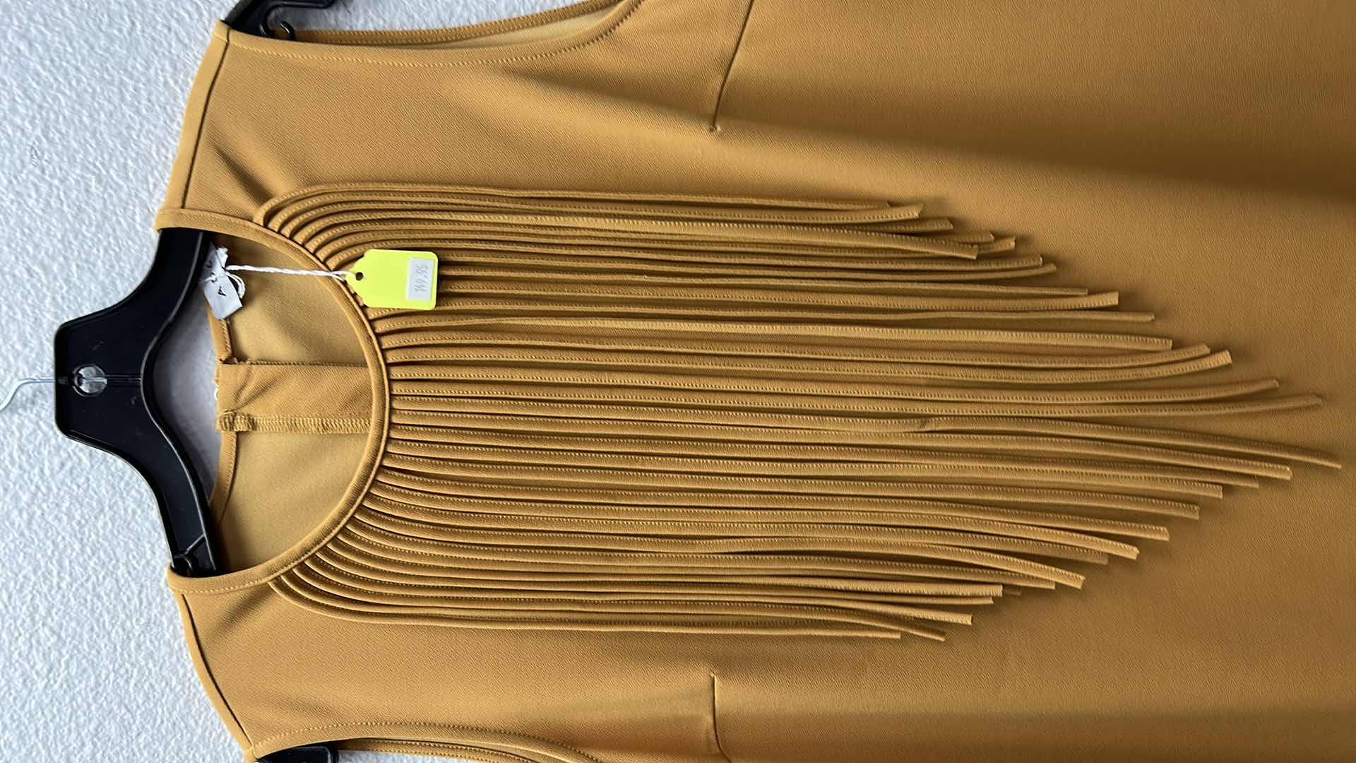 Photo 1 of NWT WOMEN'S SIZE - LARGE ADORE MUSTARD DRESS WITH FRINGE 