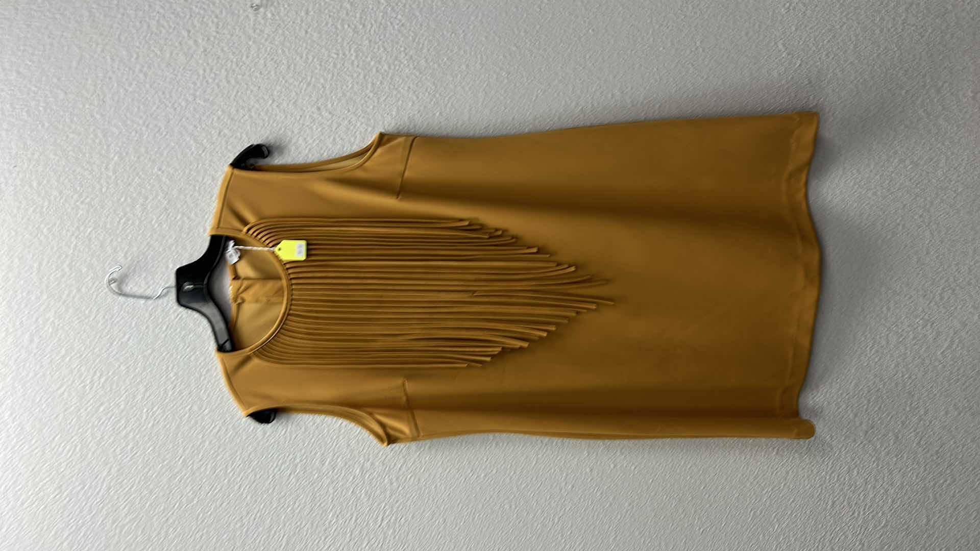 Photo 1 of NWT WOMEN'S SIZE - LARGE ADORE MUSTARD DRESS WITH FRINGE 