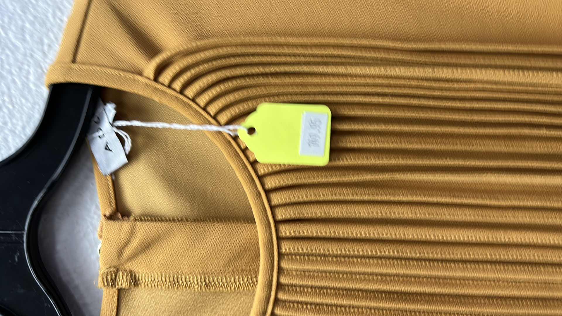 Photo 1 of NWT WOMEN'S SIZE - LARGE ADORE MUSTARD DRESS WITH FRINGE 