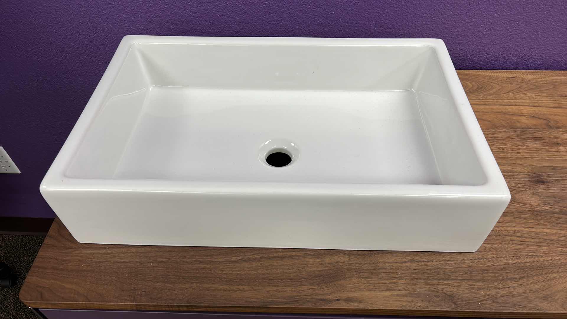 Photo 1 of PURPLE DURAVIT VANITY W 4 DRAWERS AND 18” CERAMIC SINK 