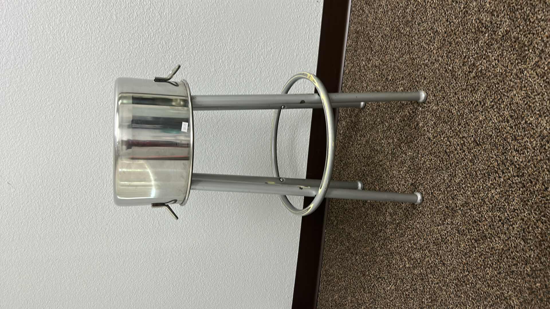 Photo 1 of STAINLESS STEEL POT BAR STOOL H 30”