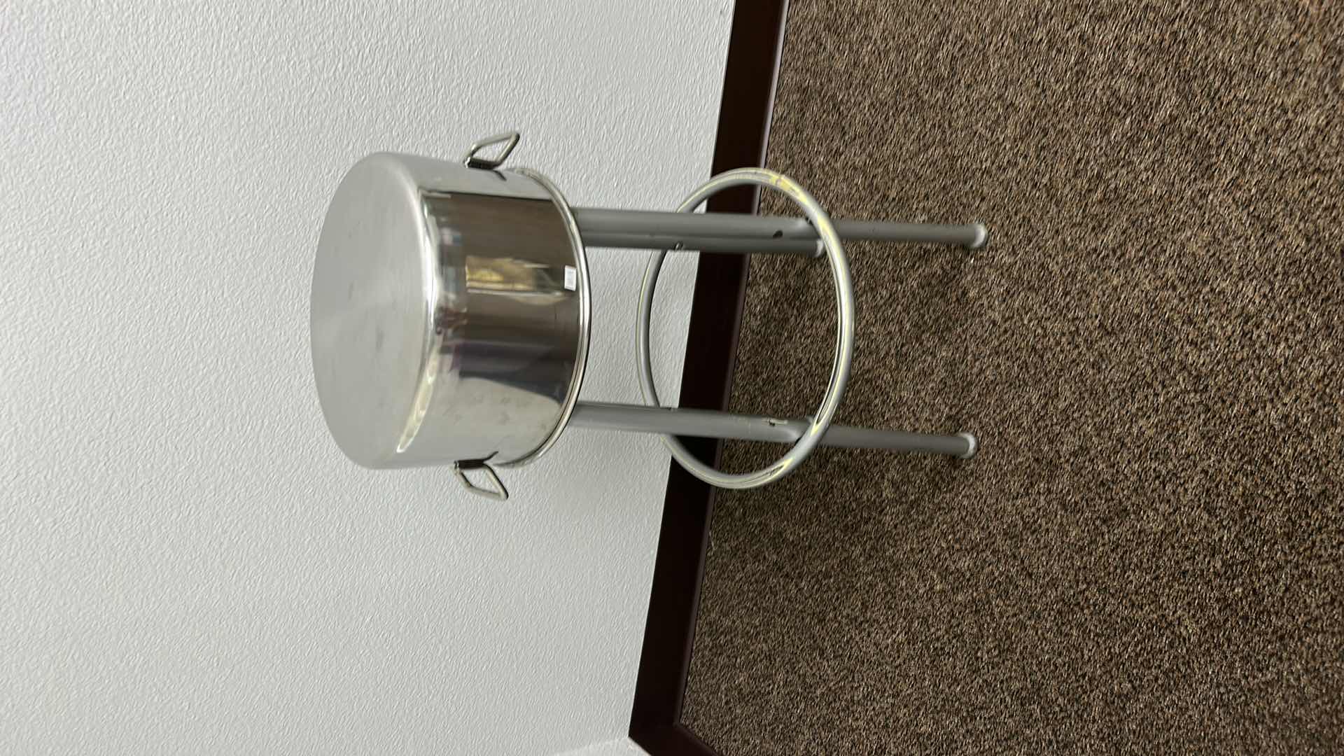 Photo 1 of STAINLESS STEEL POT BAR STOOL H 30”