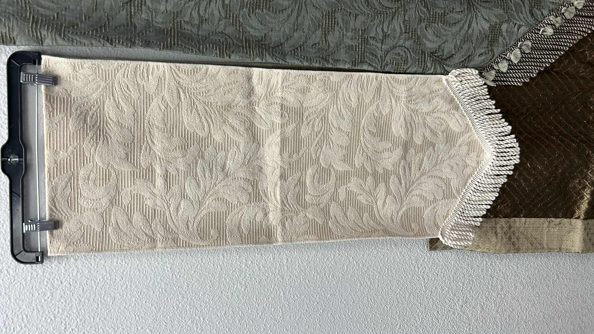 Photo 1 of HOME LINENS, 2 TABLE RUNNERS 2 SHAM COVERS AND LAMPSHADE