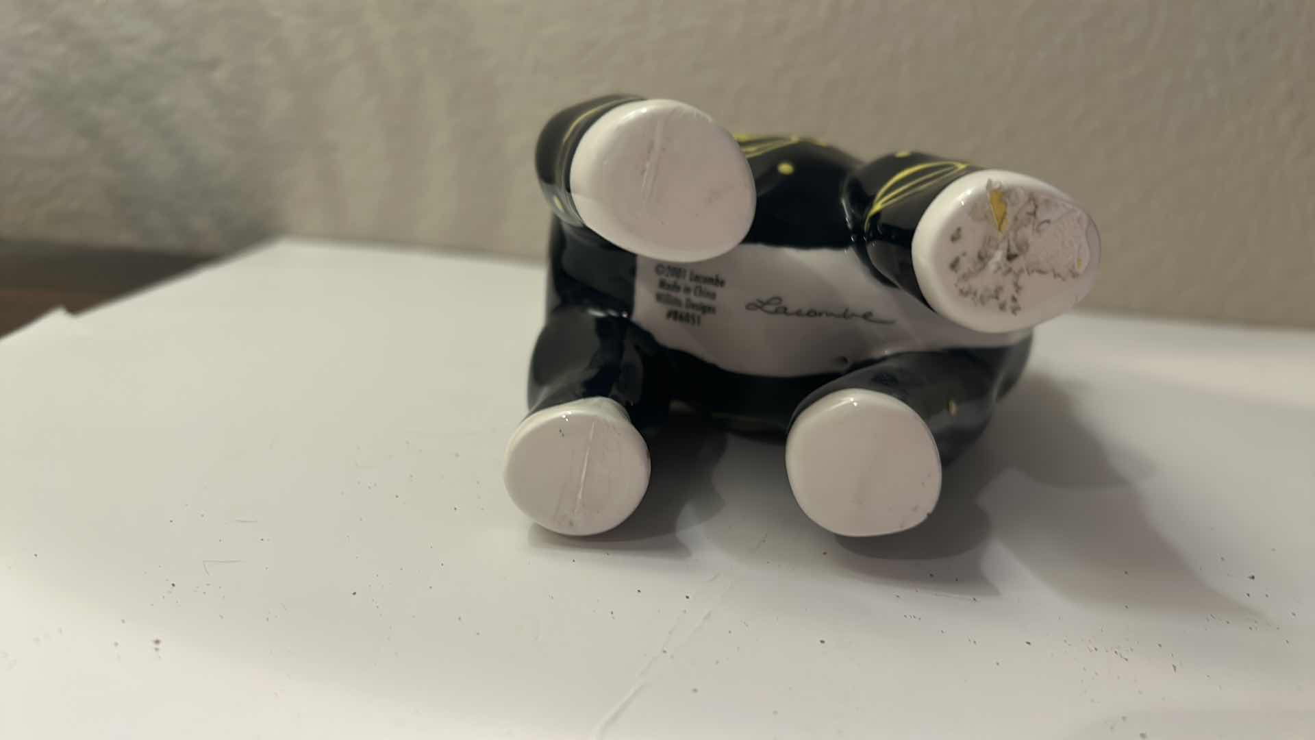 Photo 8 of 3 VINTAGE CAT COLLECTIBLES,  TALLEST 6.5” (2 SIGNED PORCELAIN LACOMBE) 