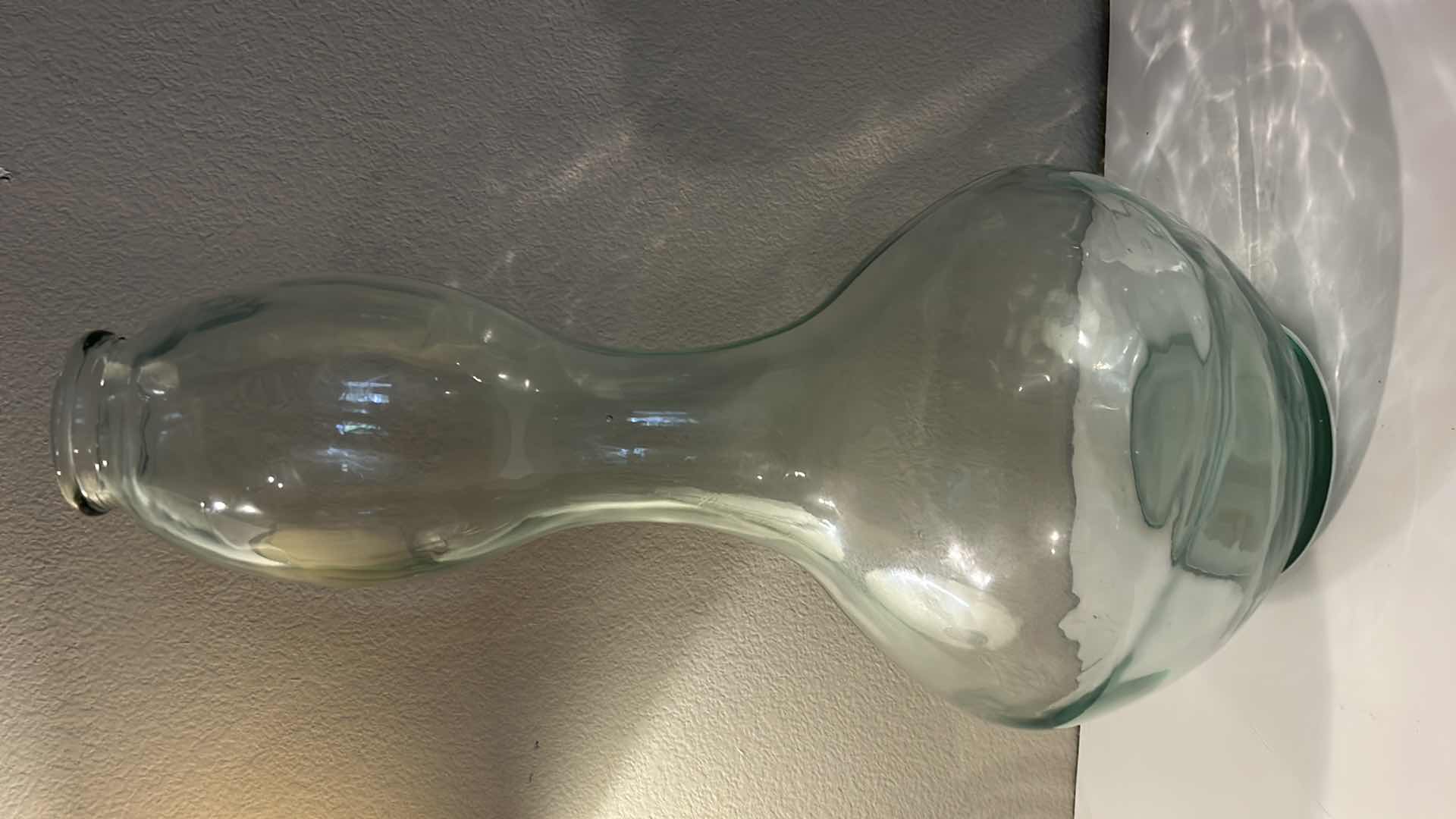 Photo 1 of HOME DECOR - CURVY GLASS VASE W GREEN TINT 12” x H24”