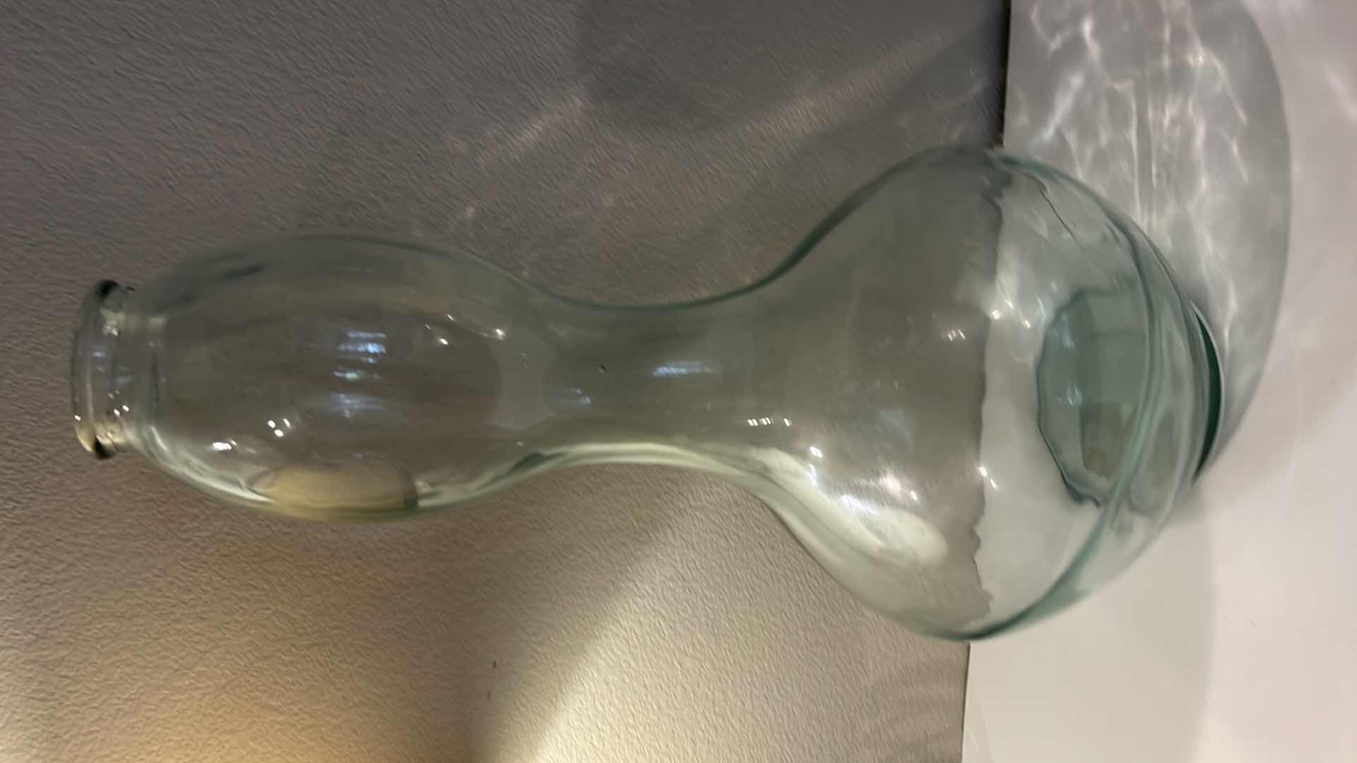 Photo 1 of HOME DECOR - CURVY GLASS VASE W GREEN TINT 12” x H24”