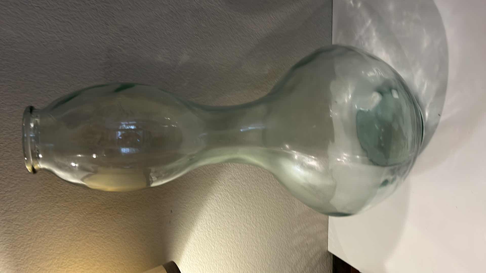 Photo 1 of HOME DECOR - CURVY GLASS VASE W GREEN TINT 12” x H24”