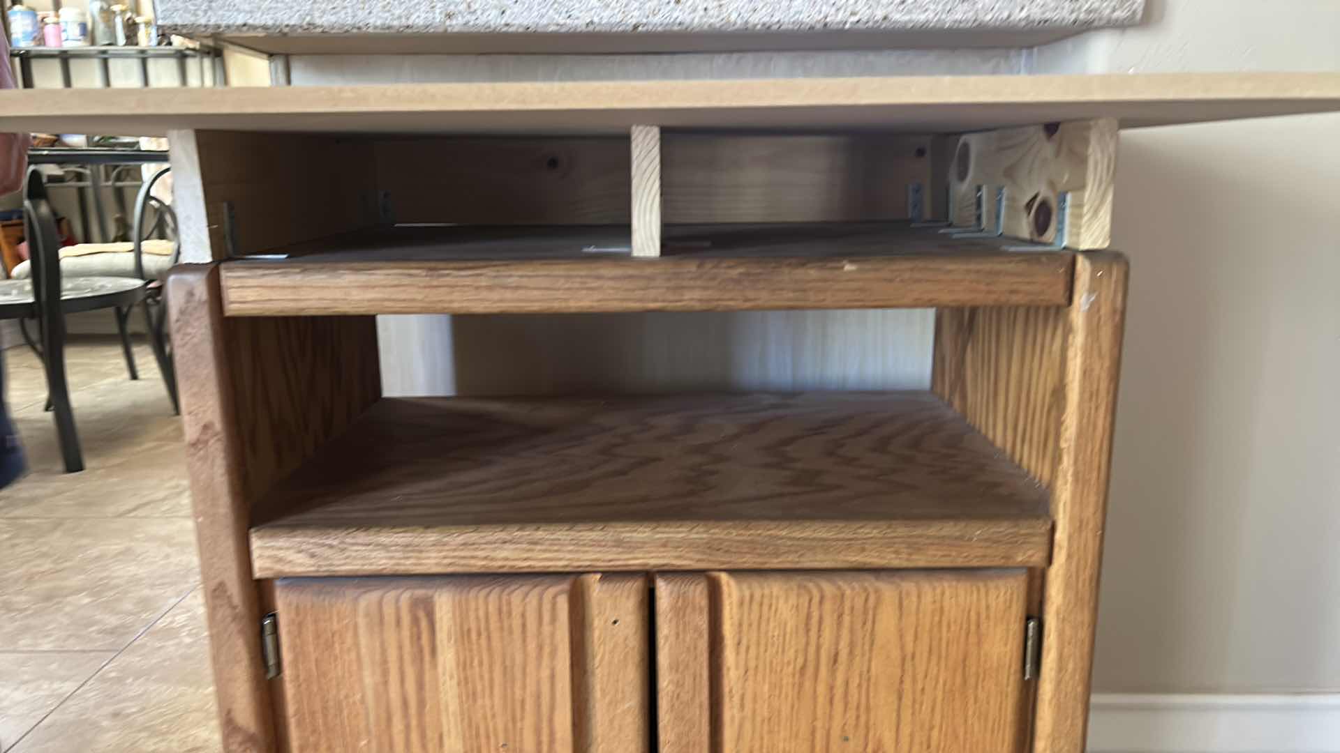 Photo 3 of CUSTOM WORK STATION/DESK/TABLE ON WHEELS 34” x 24” x H30.5”