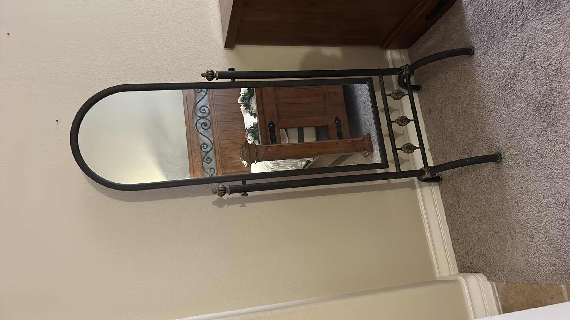 Photo 1 of HOME FURNITURE - VINTAGE METAL  DRESSING  MIRROR H65”