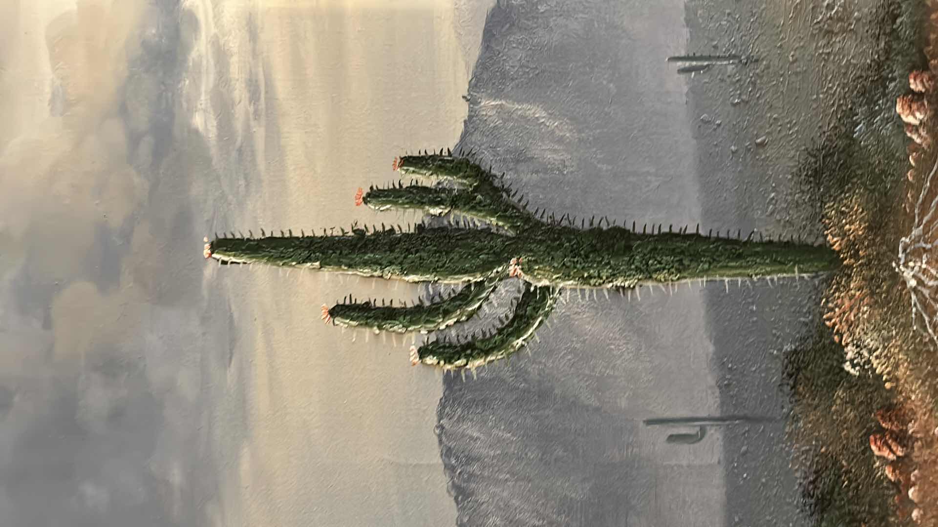 Photo 5 of ARTIST SIGNED OIL ON CANVAS “DESERT LANDSCAPE FRAMED ARTWORK 291/2” x 26”