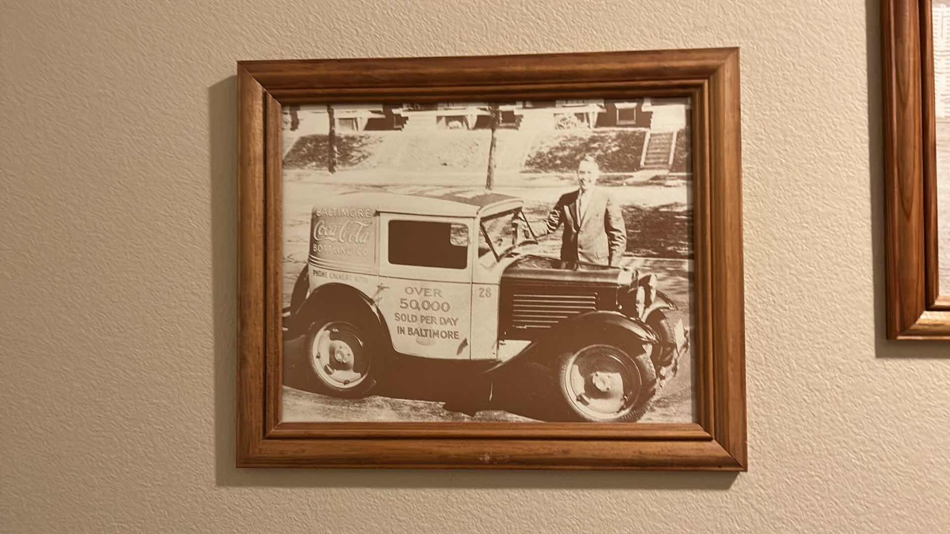 Photo 1 of 3 VINTAGE COCA COLA FRAMED ARTWORK 16 1/2” x 13 1/2”