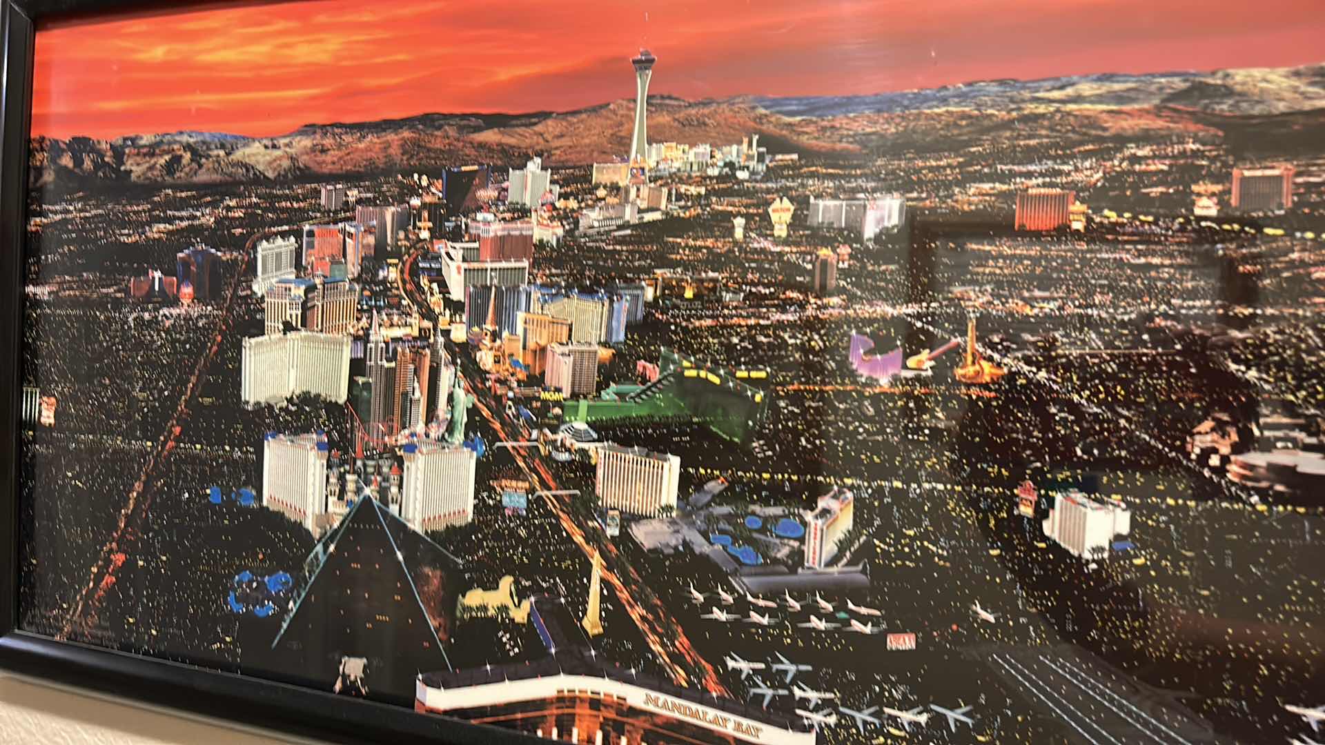 Photo 1 of DOWNTOWN VEGAS FRAMED ARTWORK 37” x 13”