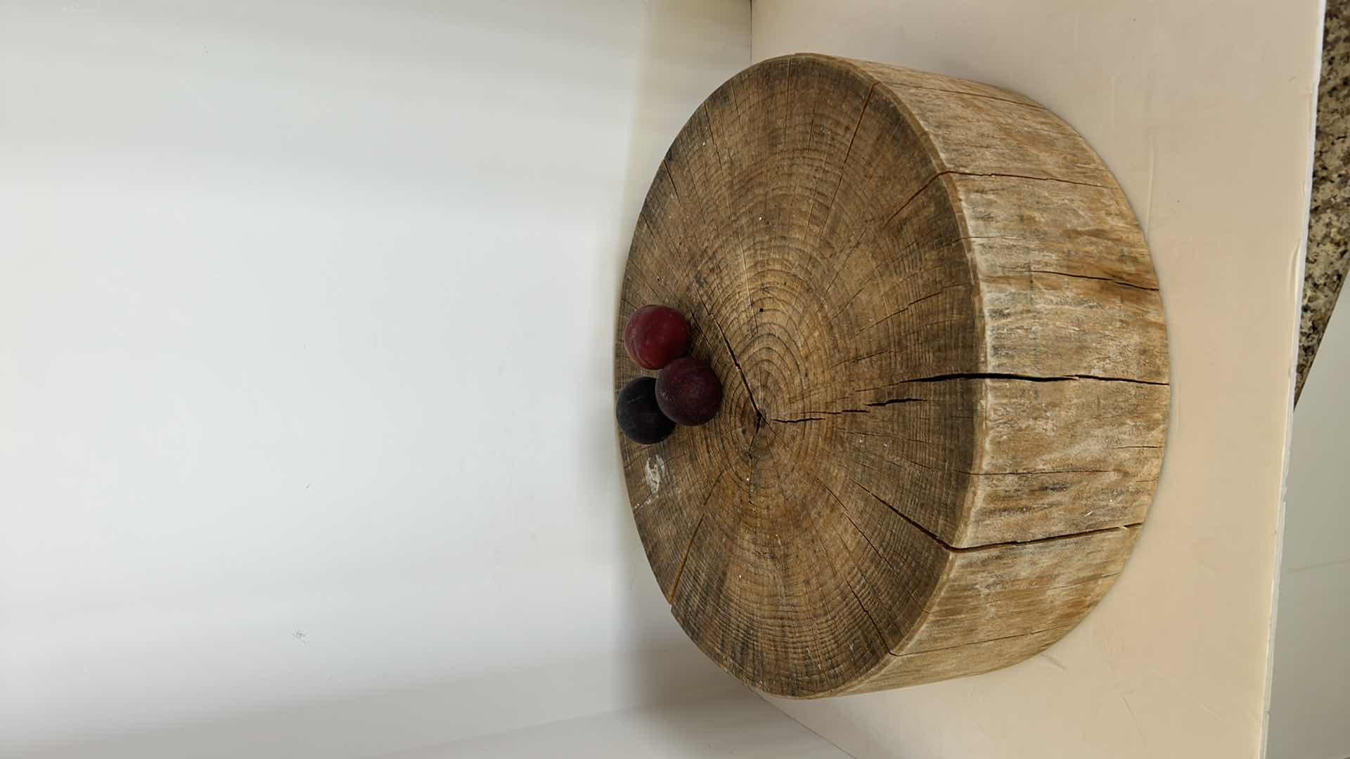 Photo 1 of THICK TRADITIONAL WOOD CHINESE CUTTING BOARD 16” x H 5.5” 