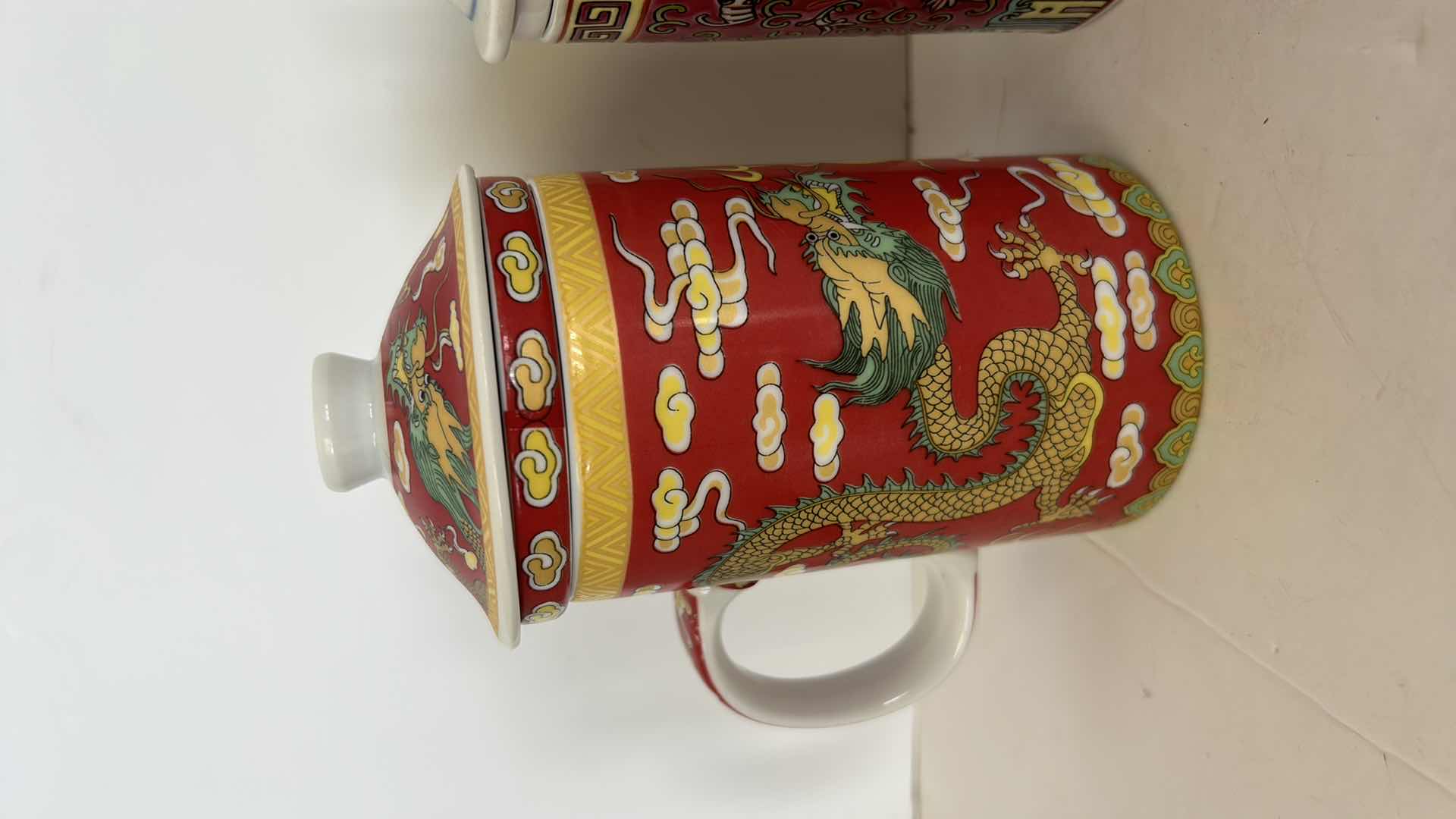 Photo 1 of TWO COLLECTIBLE CHINESE TEACUPS WITH LIDS
