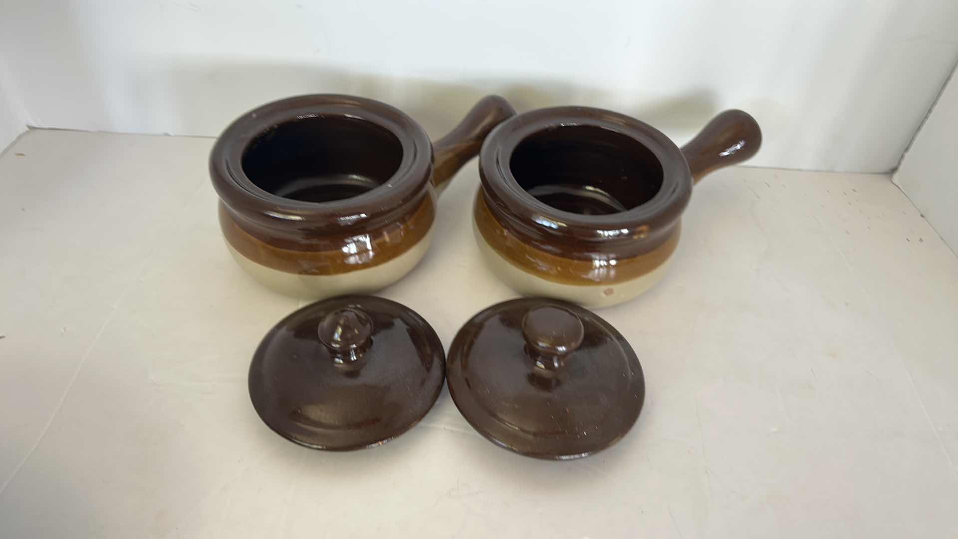 Photo 4 of KITCHEN ACCESSORIES-  TWO  STONEWARE SOUP TERRINE'S AND SIGNED POTTERY BOWL