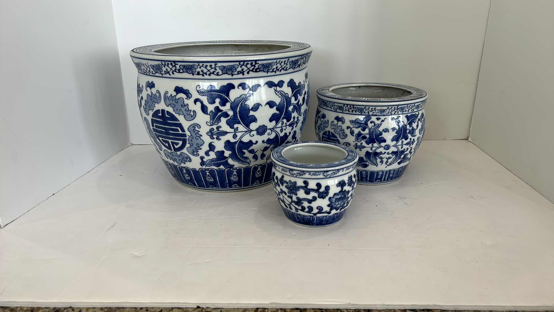 Photo 1 of 3 PIECE CERAMIC POTTERY LARGEST is 9 1/2” x 7 1/2”