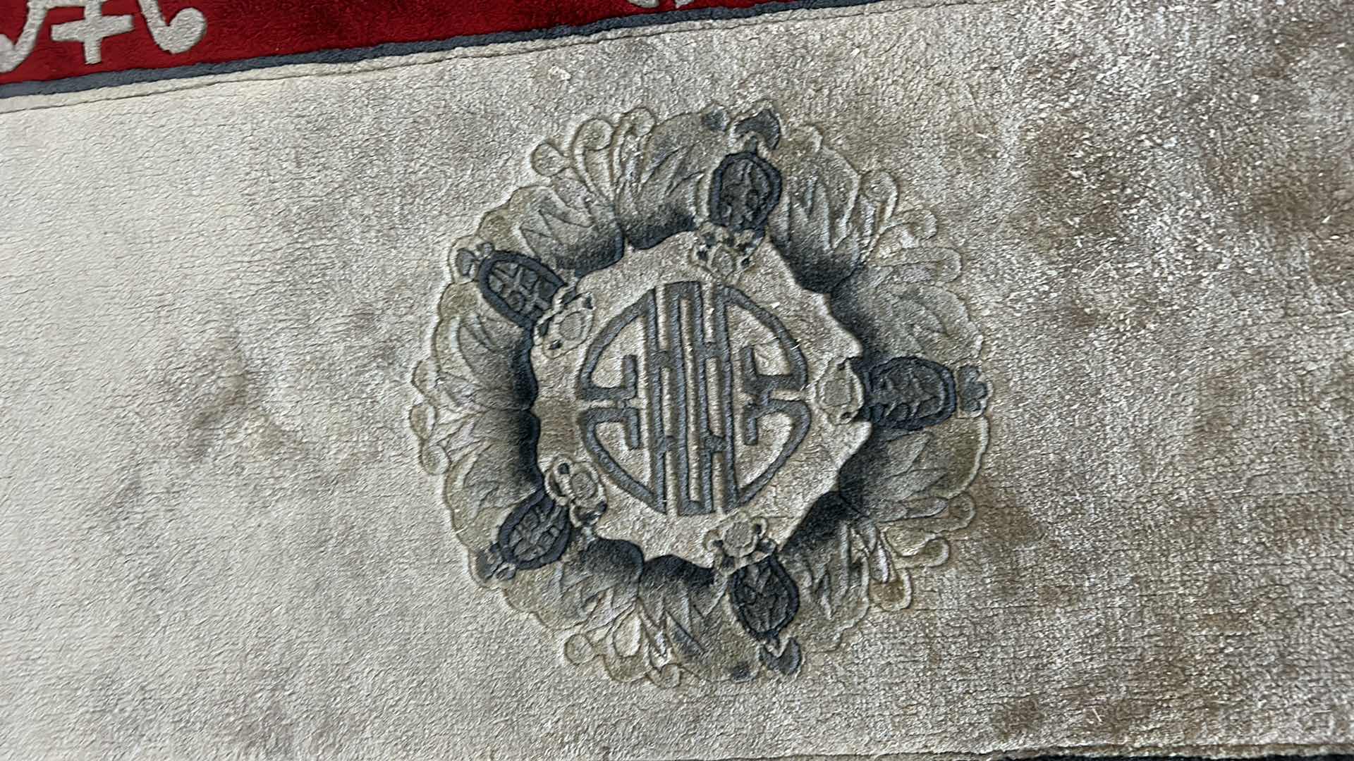 Photo 1 of HAND WOVEN WOOL CARPET FROM HONG KONG 4’ x 2’