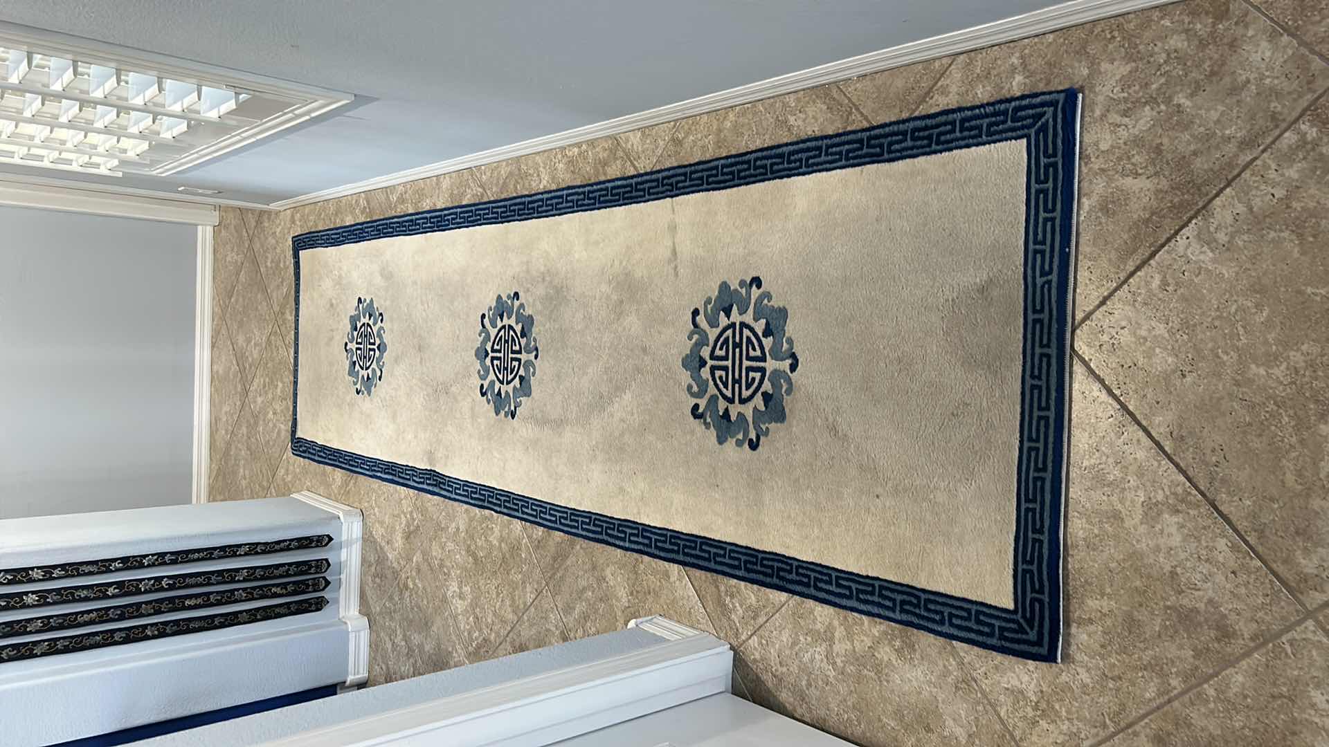 Photo 1 of HAND WOVEN WOOL CARPET FROM HONG KONG 11’ x 3’