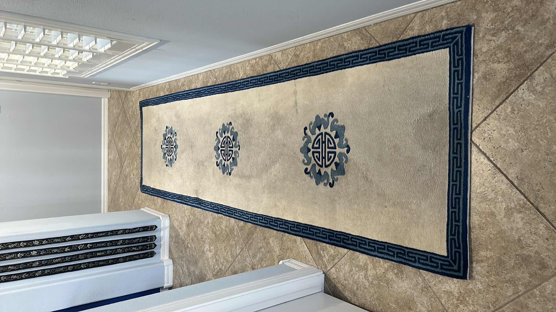 Photo 1 of HAND WOVEN WOOL CARPET FROM HONG KONG 11’ x 3’