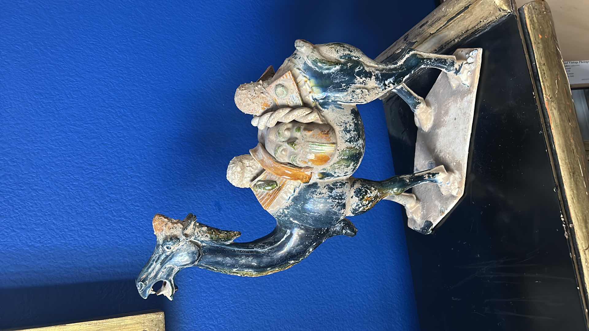 Photo 5 of CERAMIC CAMEL REPLICA Tang Dynasty Terra Cotta Painted Bactrian Camel Figure 14” x 18”