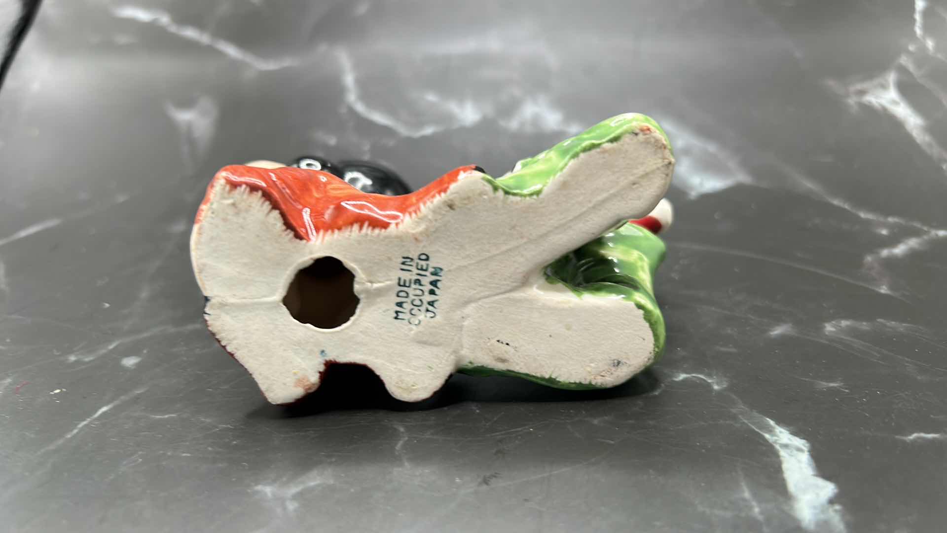 Photo 1 of THREE SMALL COLLECTIBLES WITH MARBLE BOWL (BOWL 6” x 3”)