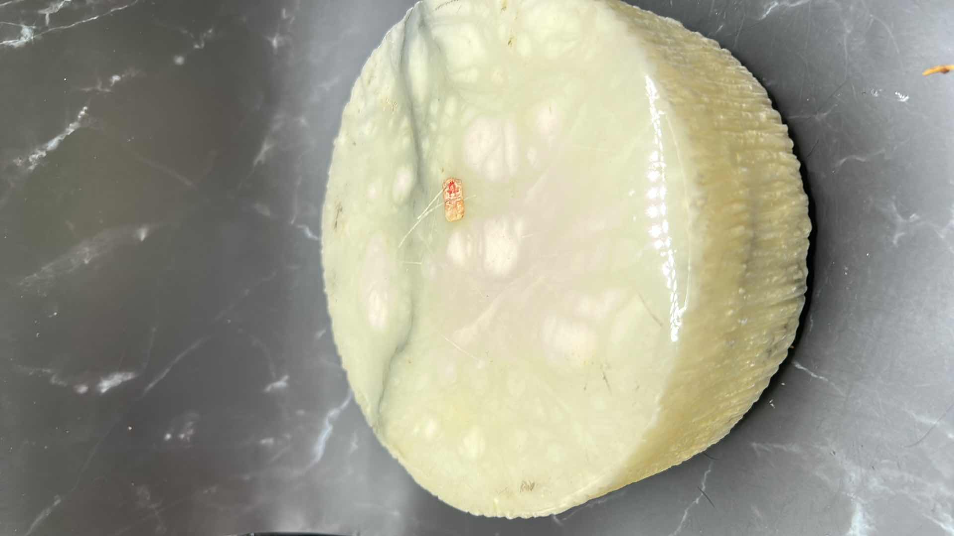 Photo 1 of THREE SMALL COLLECTIBLES WITH MARBLE BOWL (BOWL 6” x 3”)