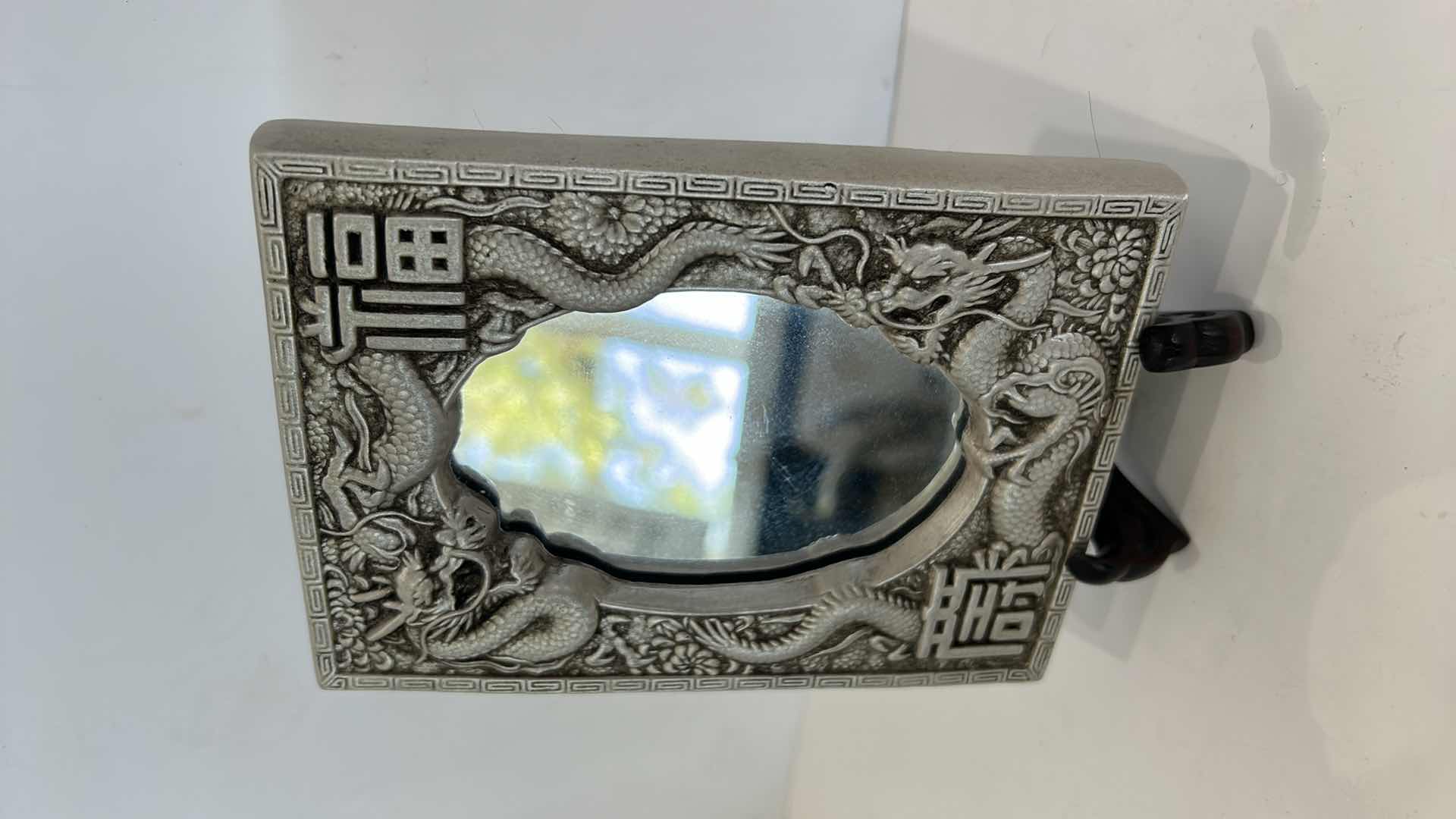 Photo 3 of CHINESE SILVER DRAGON WALL PLAQUE 4 1/4" x 5 3/4”