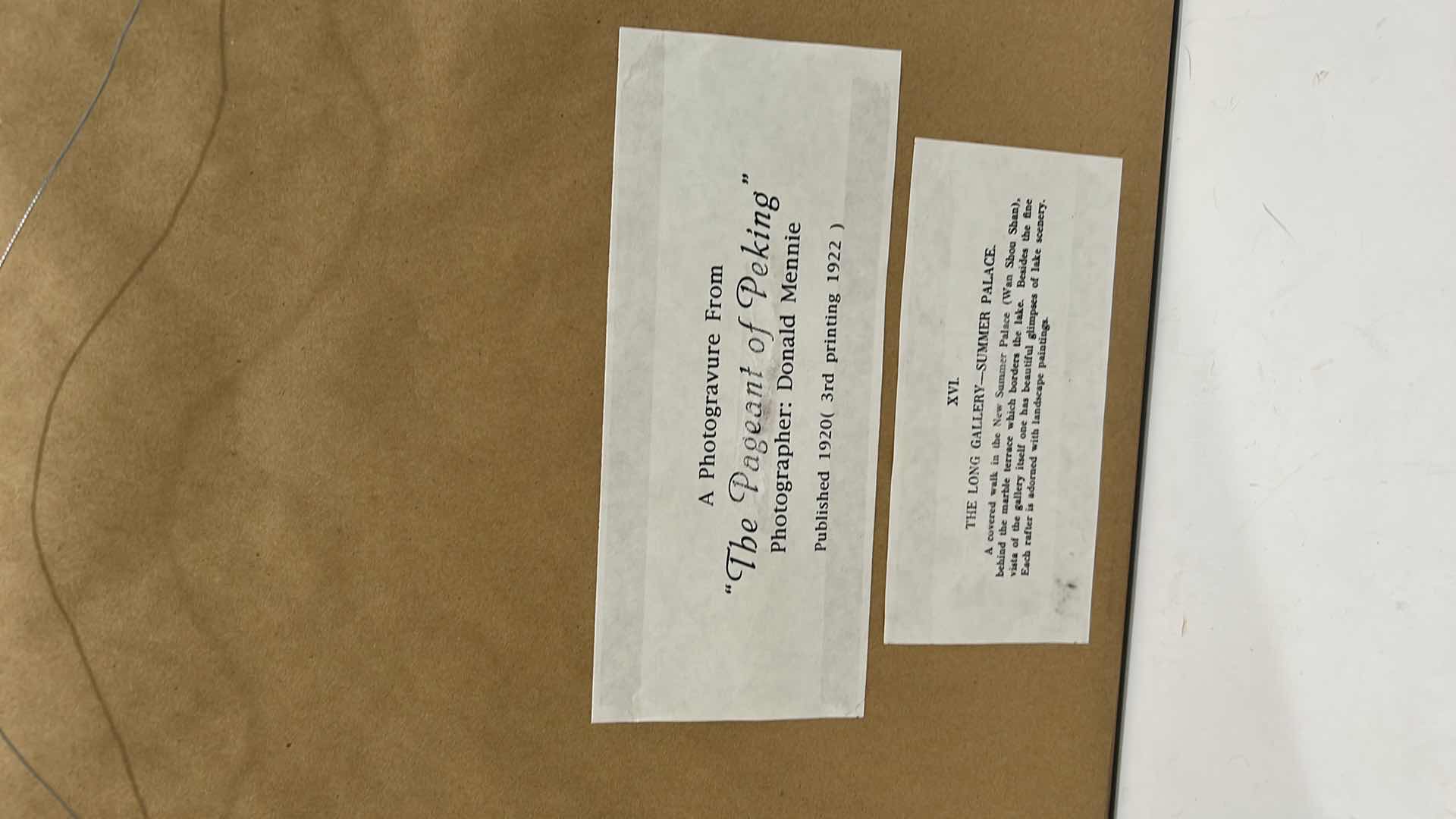 Photo 1 of ORIGINAL PHOTOGRAPH BY DONALD MENNIE "THE LONG GALLERY- SUMMER PALACE FRAMED ARTWORK 13 1/2” x 16 1/2”