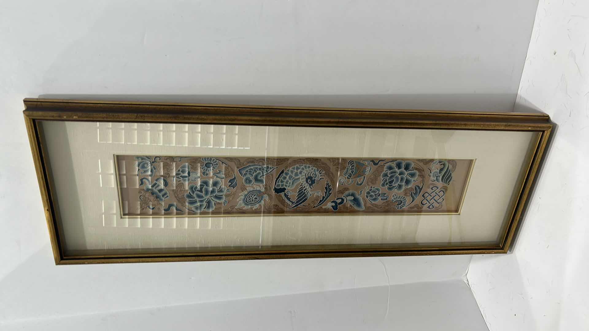 Photo 1 of ANTIQUE CHINESE TEXTILE FABRIC, SILK WITH SILK THREAD HAND EMBROIDERY ARTWORK FRAMED