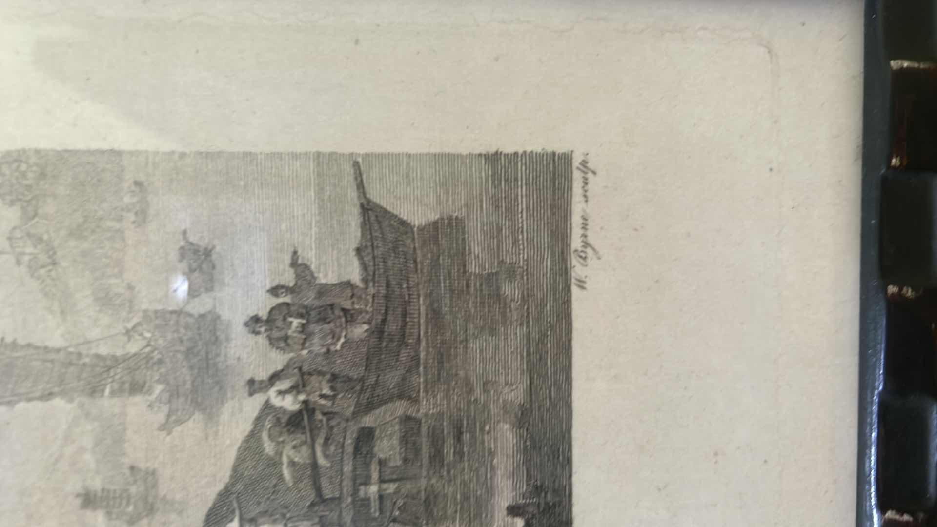 Photo 1 of ANTIQUE ORIGINAL PHOTOGRAPH,  "A View, near the city of Lynn TSIN on the banks of the grand canal FRAMED ARTWORK,  27 1/2” x 21 H1/2”