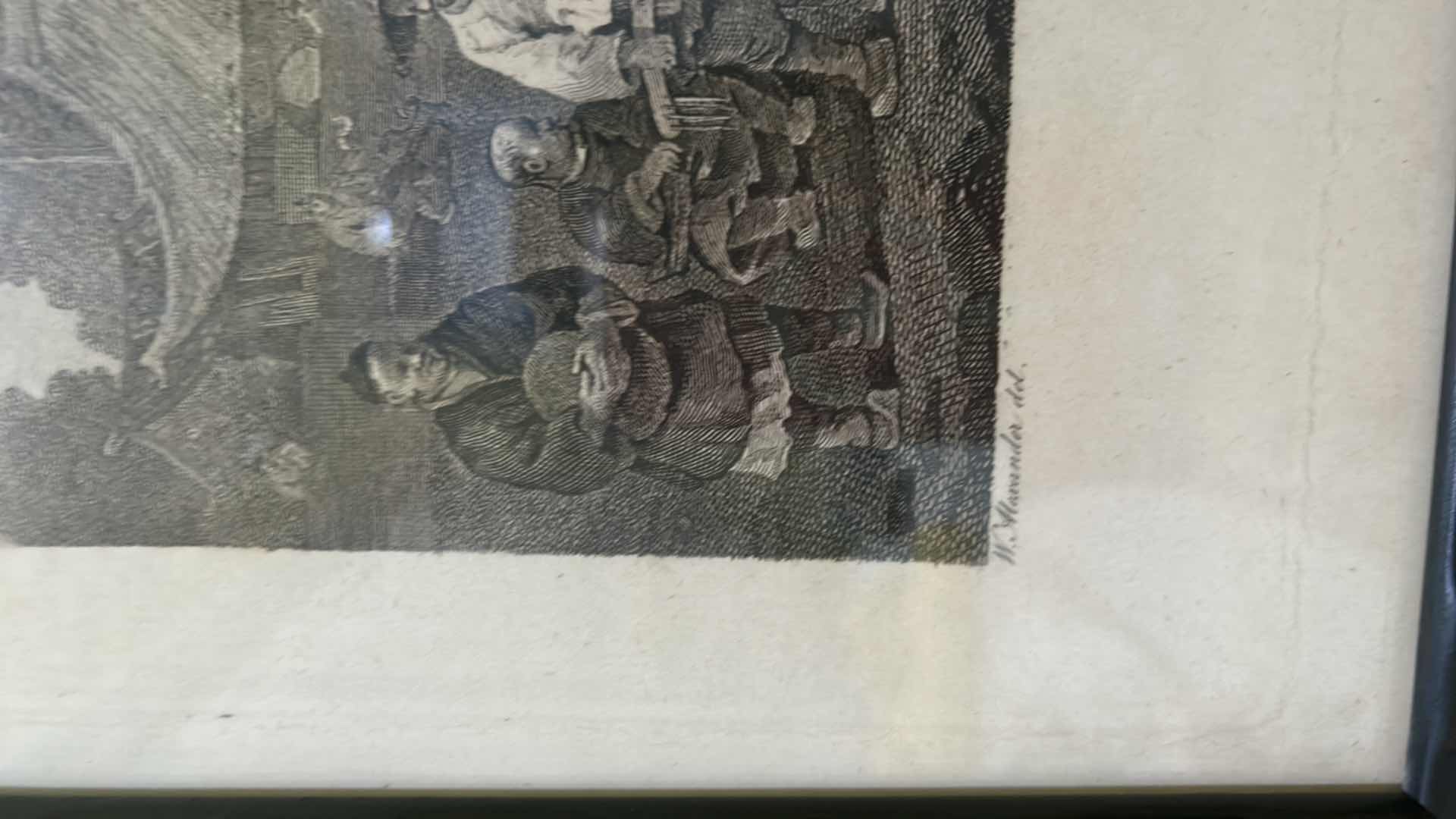 Photo 1 of ANTIQUE ORIGINAL PHOTOGRAPH,  "A View, near the city of Lynn TSIN on the banks of the grand canal FRAMED ARTWORK,  27 1/2” x 21 H1/2”