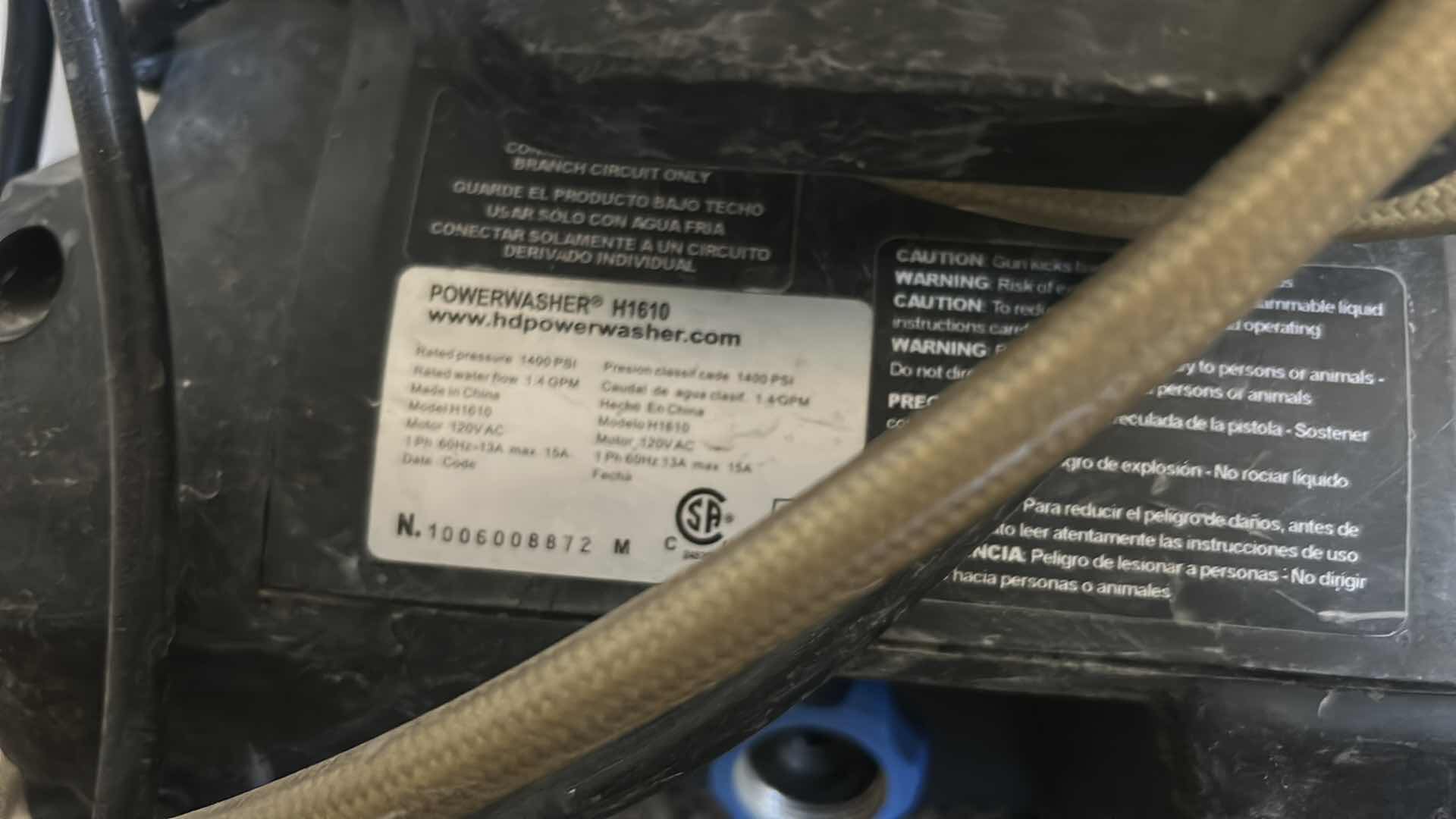 Photo 1 of POWER WASHER