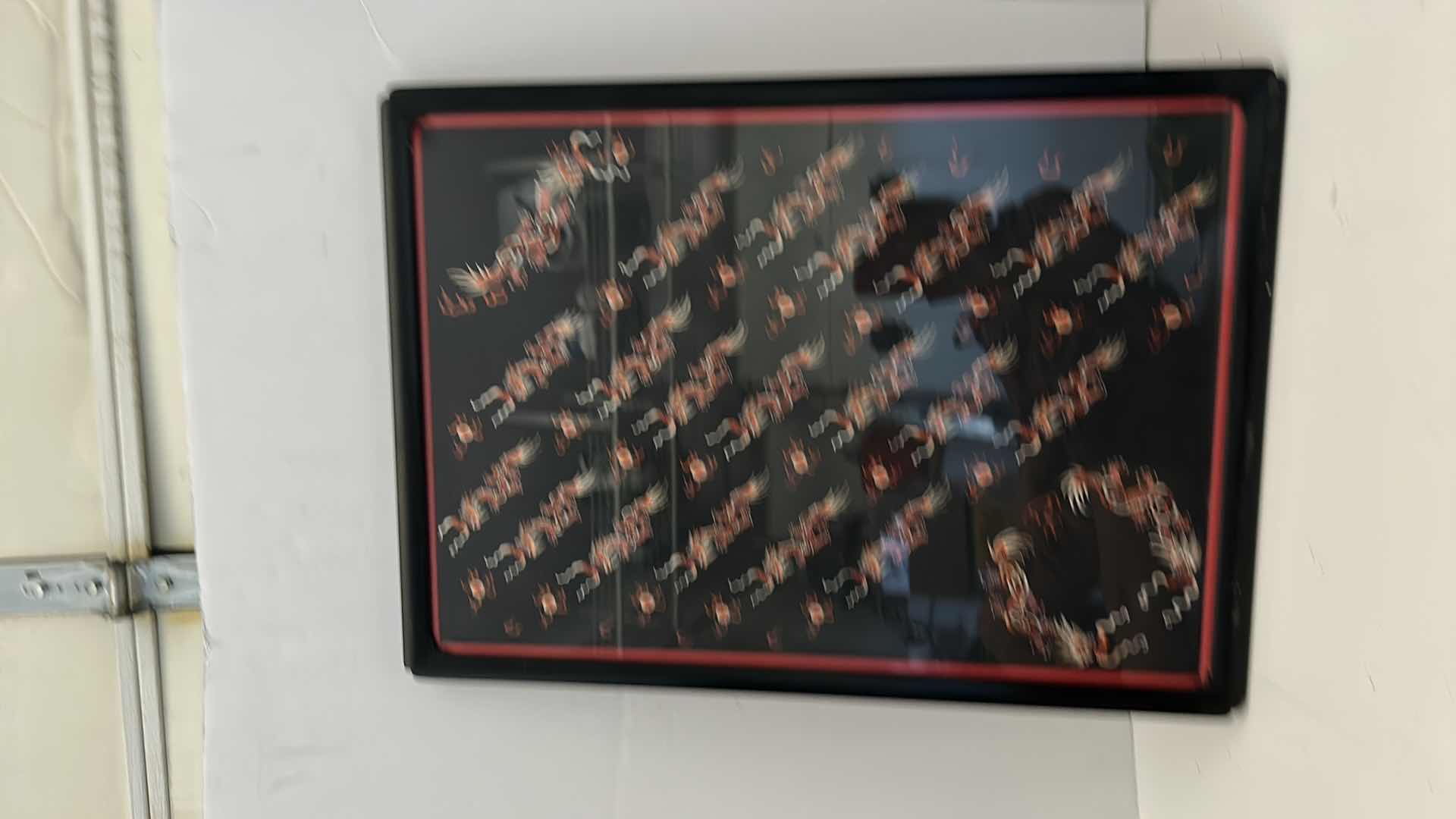 Photo 1 of ANTIQUE CHINESE TEXTILE FABRIC, SILK WITH SILK THREAD HAND EMBROIDERY ARTWORK FRAMED 21 1/2” x 30”