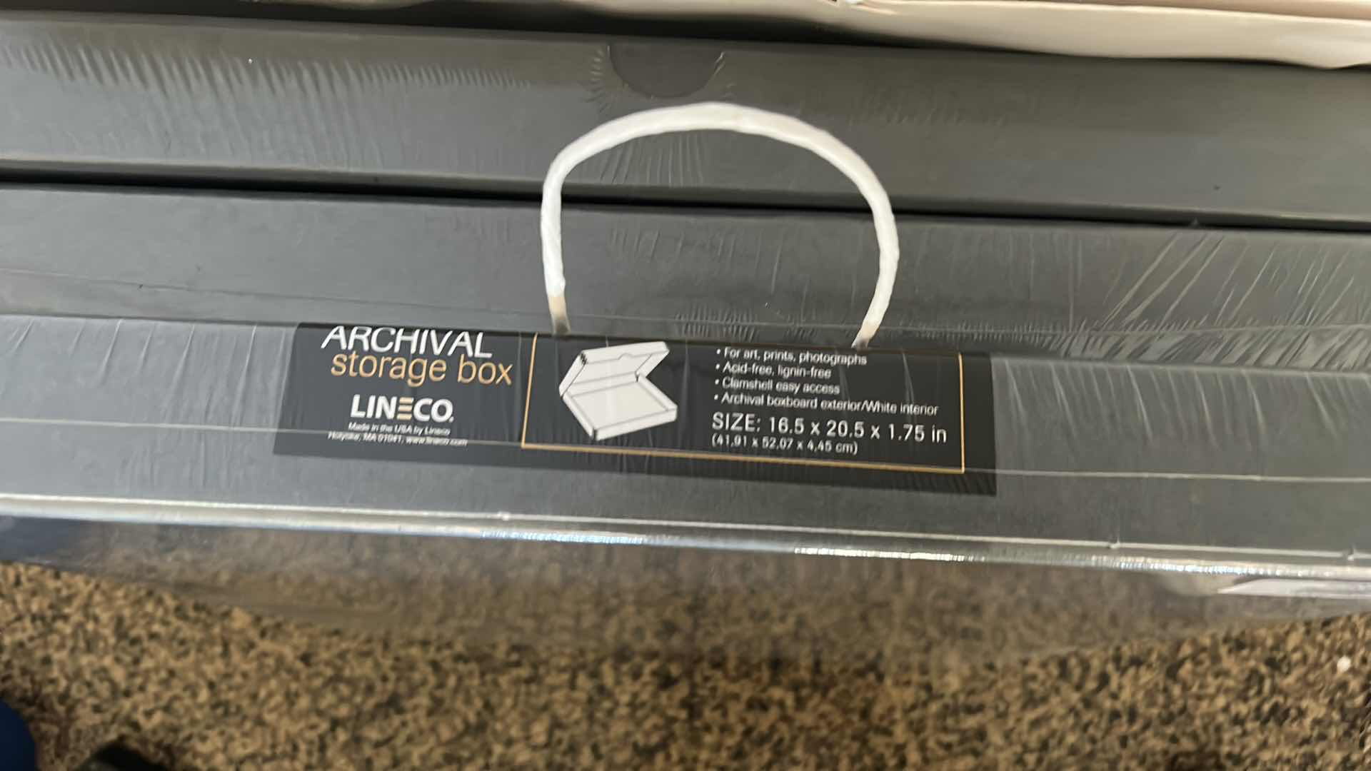 Photo 1 of 3 - ACID FREE BOXES IN BAG  16.5 " X 20.5" X 4.75"