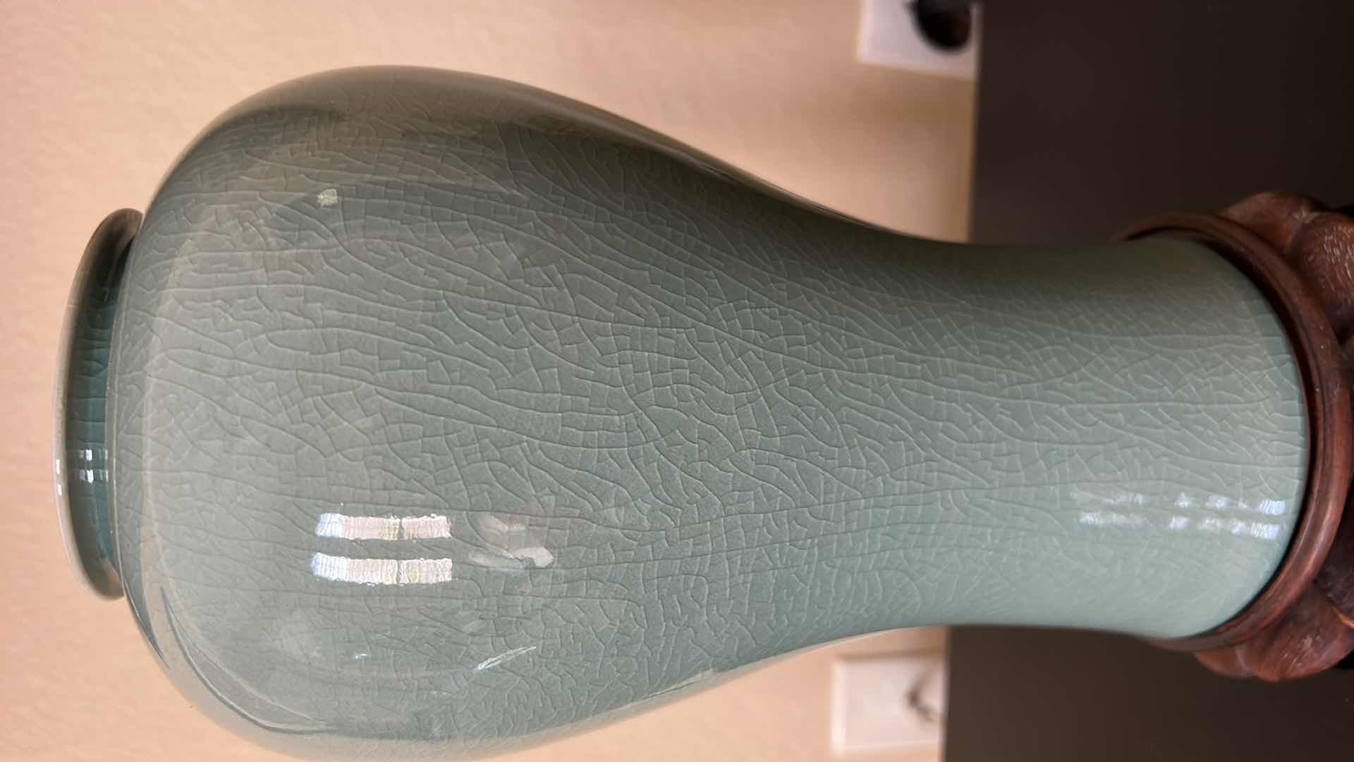 Photo 1 of KOREAN POTTERY WITH STAND  7” x 11"