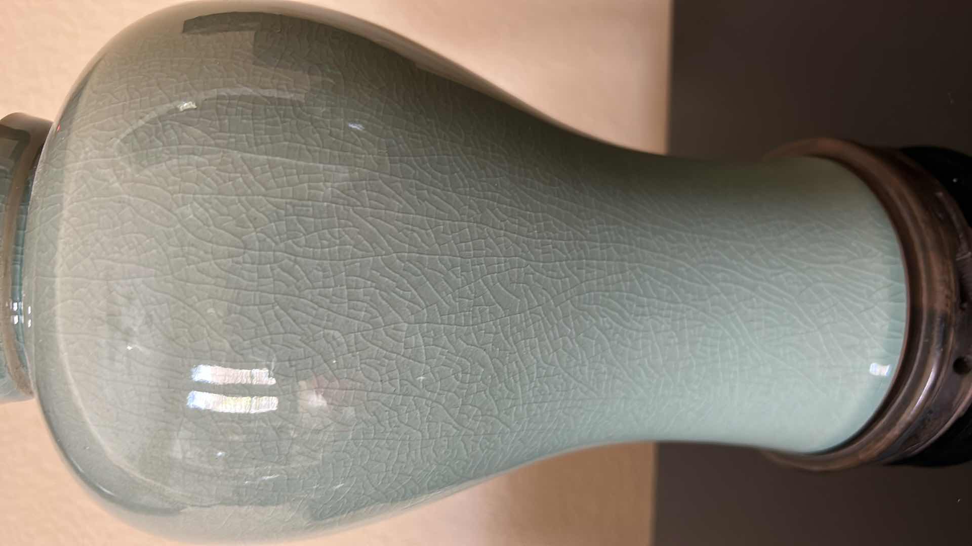 Photo 1 of KOREAN POTTERY WITH STAND  7” x 10 1/2”