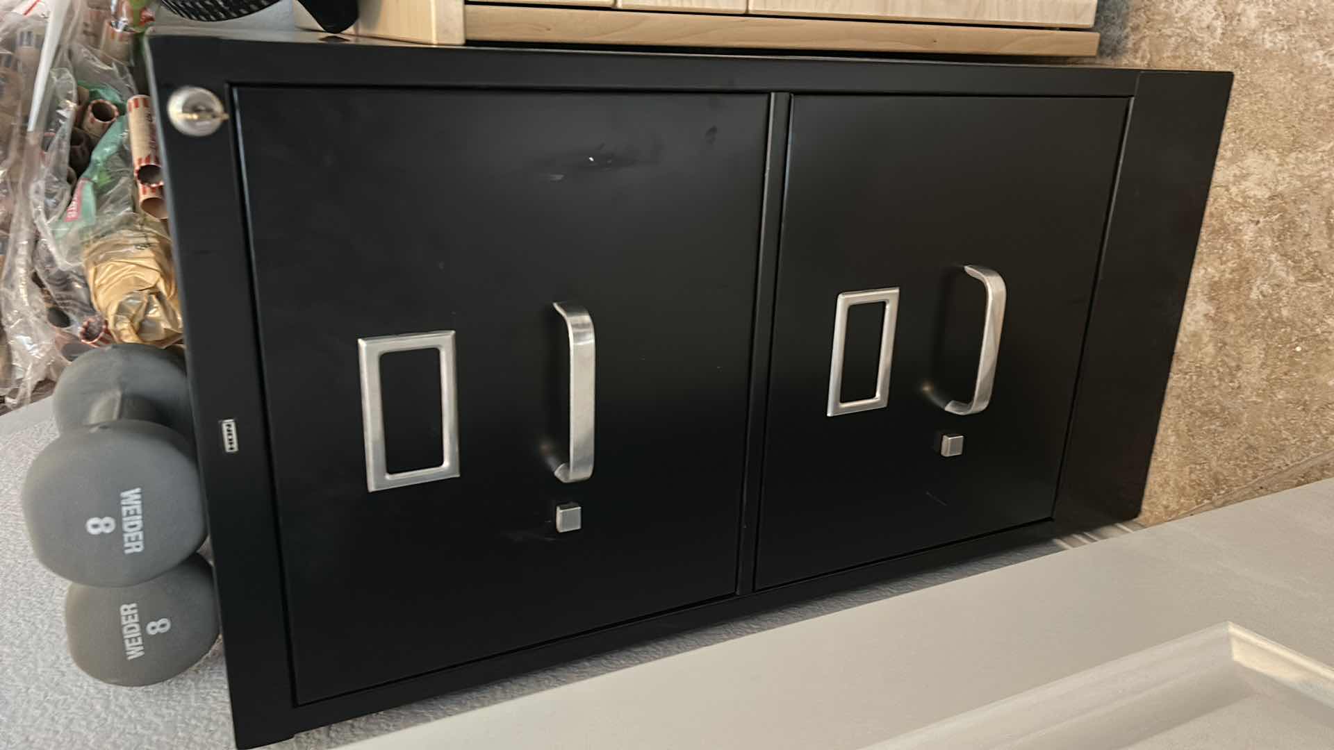 Photo 2 of METAL TWO DRAWER FILE CABINET WITH KEY 15“ x 26 1/2“ H 29"