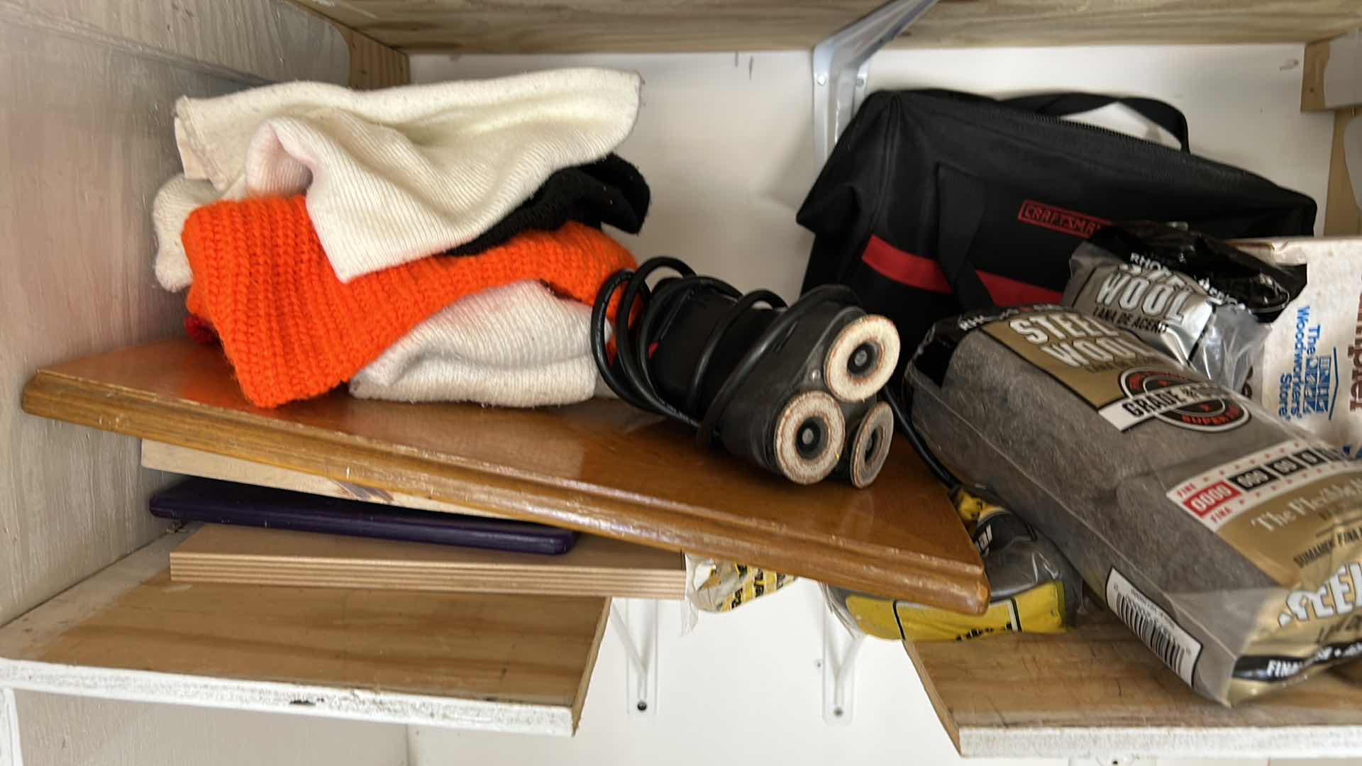 Photo 1 of CONTENTS OF TWO SHELVES IN GARAGE