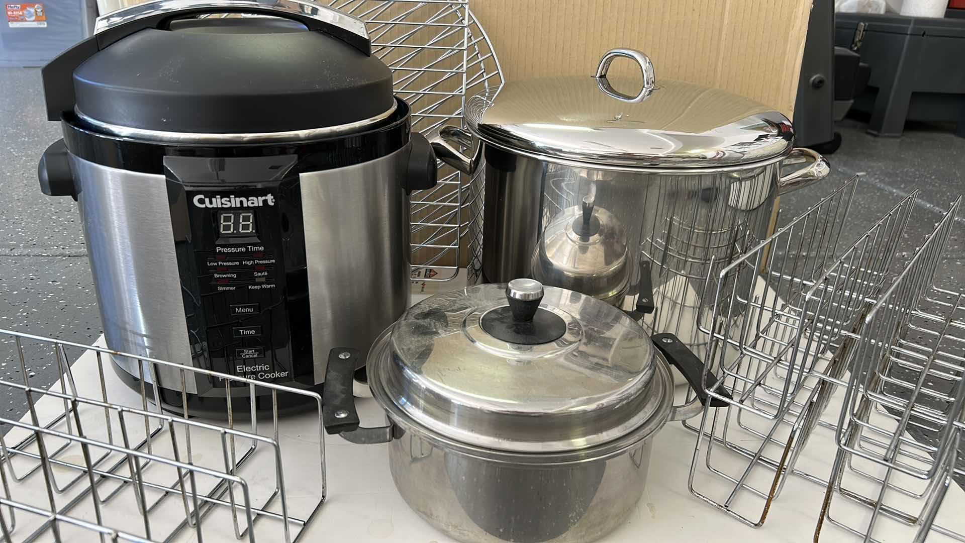 Photo 1 of KITCHEN ITEMS- POTS AND CUISINART PRESSURE COOKER AND MORE