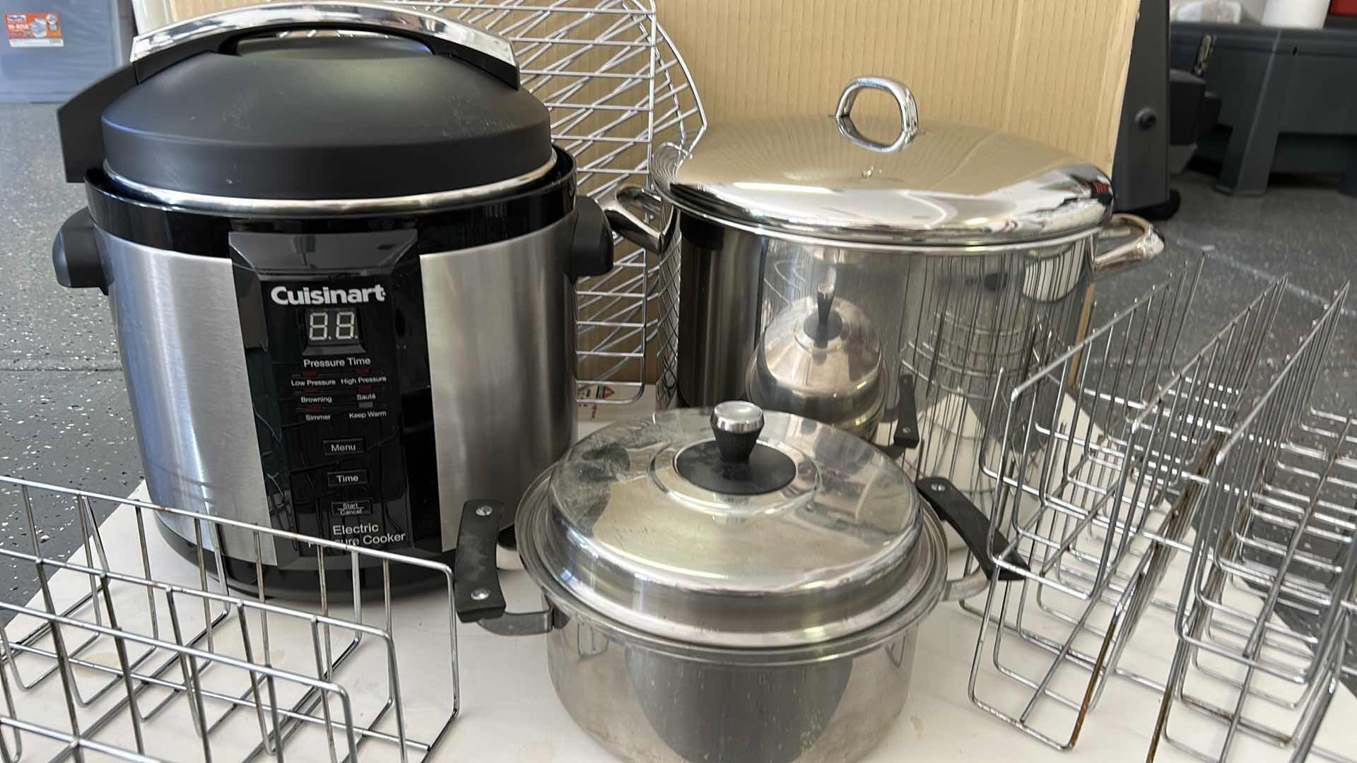 Photo 1 of KITCHEN ITEMS- POTS AND CUISINART PRESSURE COOKER AND MORE