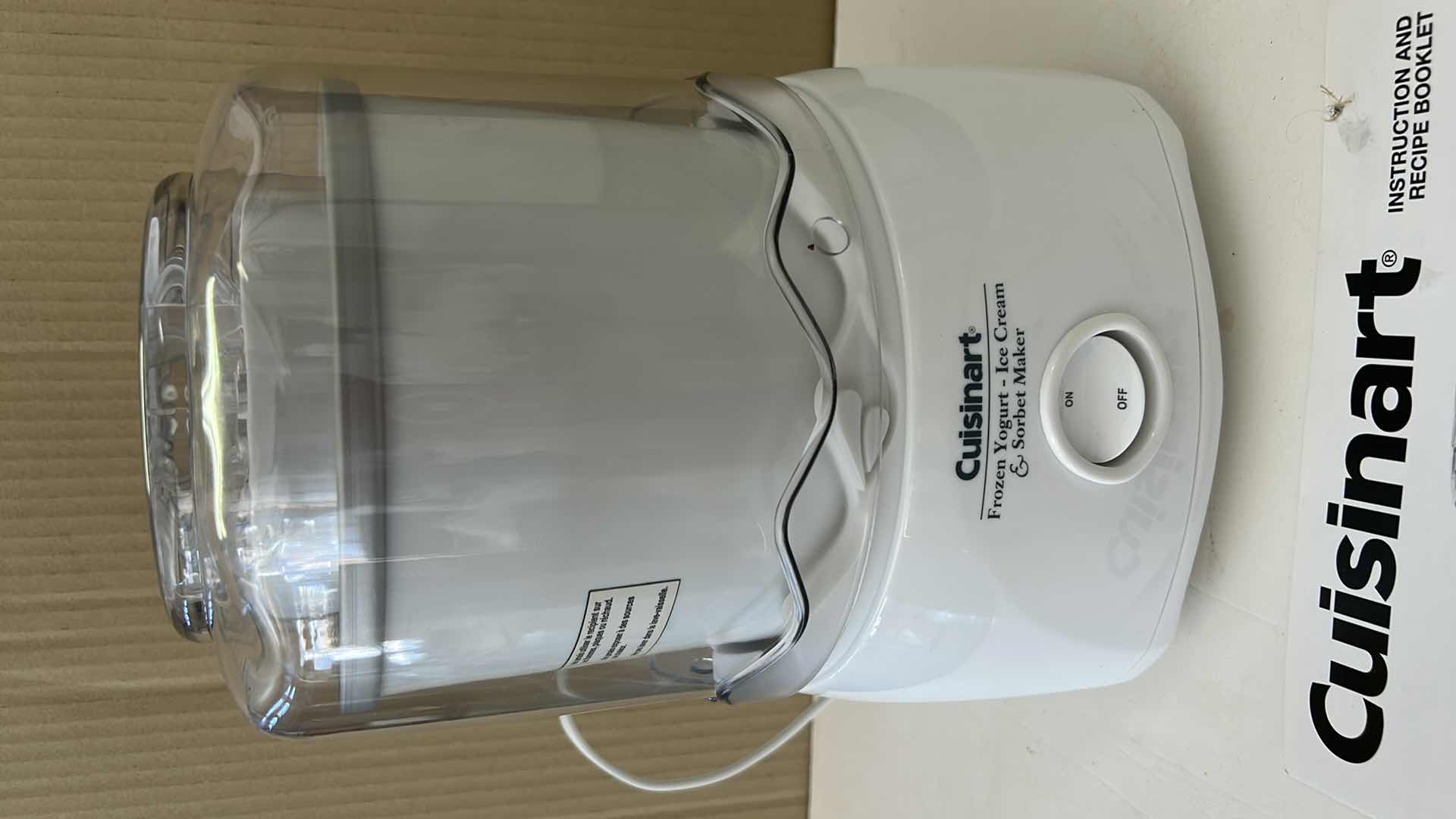 Photo 1 of CUISINART FROZEN YOGURT ICE CREAM MAKER