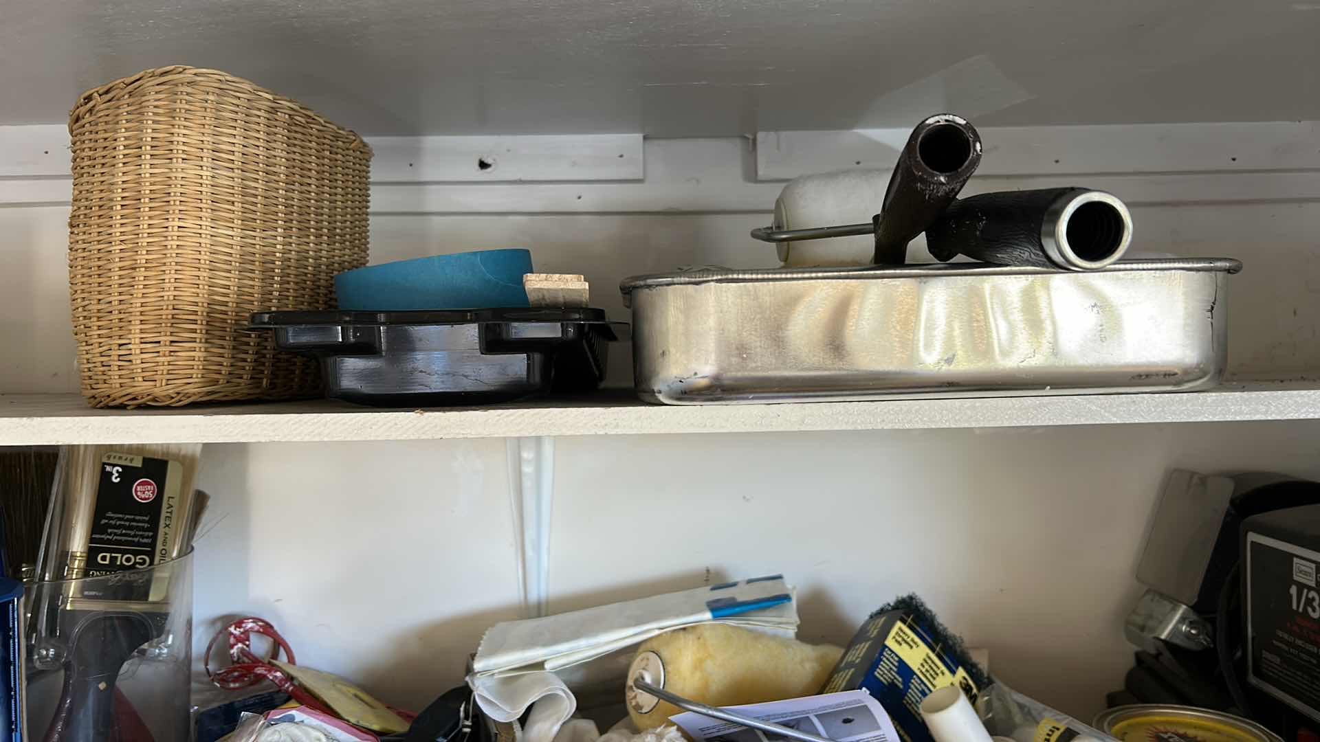 Photo 1 of CONTENTS OF TWO SHELVES IN GARAGE