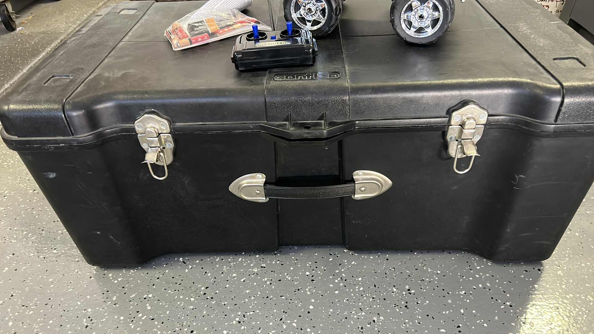 Photo 1 of LARGE BLACK TOTE WITH GAMES AND RC TRUCK