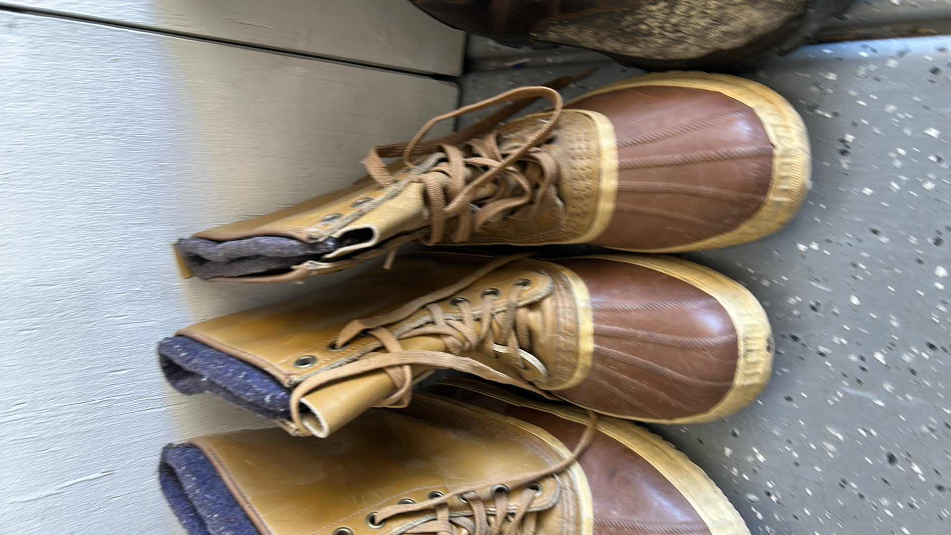 Photo 4 of 4- pairs of fishing/camping/hiking boots size 11, medium