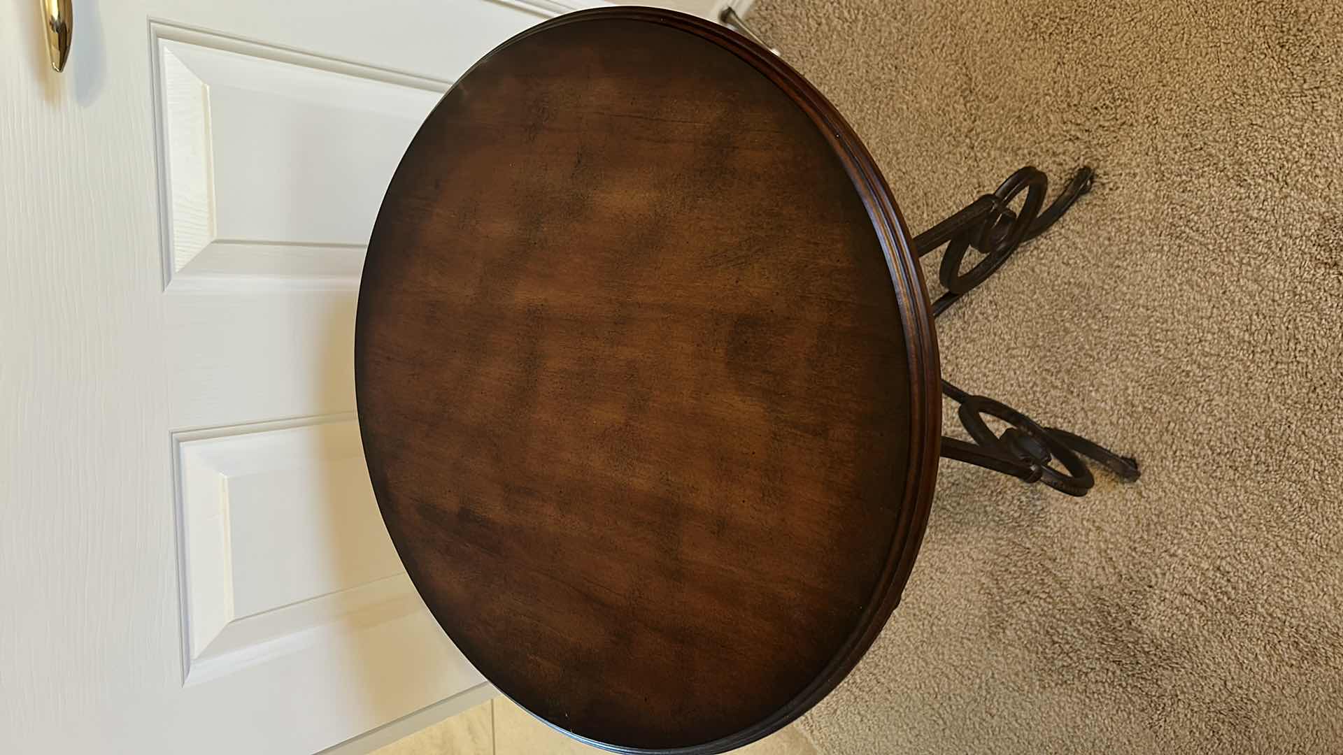 Photo 1 of Metal and wood accent table 20” x 29”