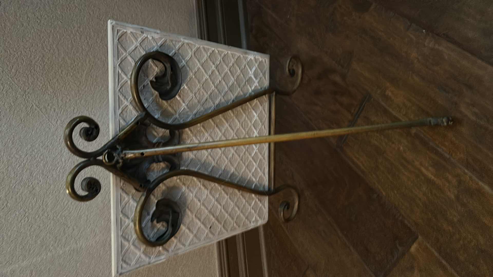 Photo 1 of CARVED TILE ON METAL STAND ( TILE 13” x 13”)